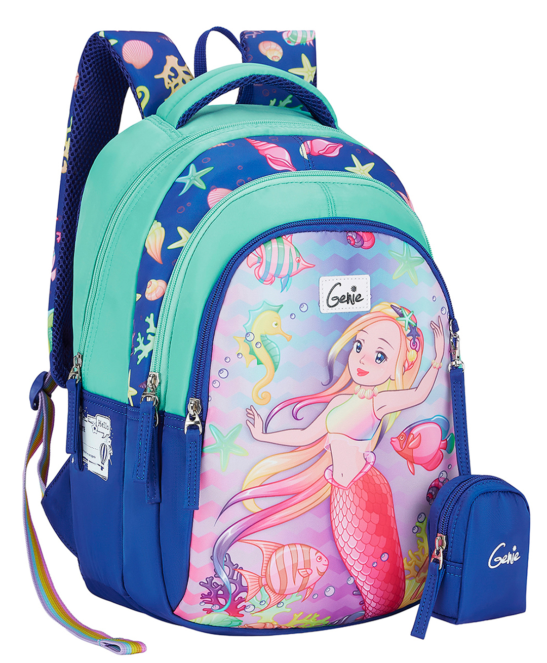 Genie 15 Inches Aquadream 20 Litres School Backpack for Girls - Navy Blue-image-21