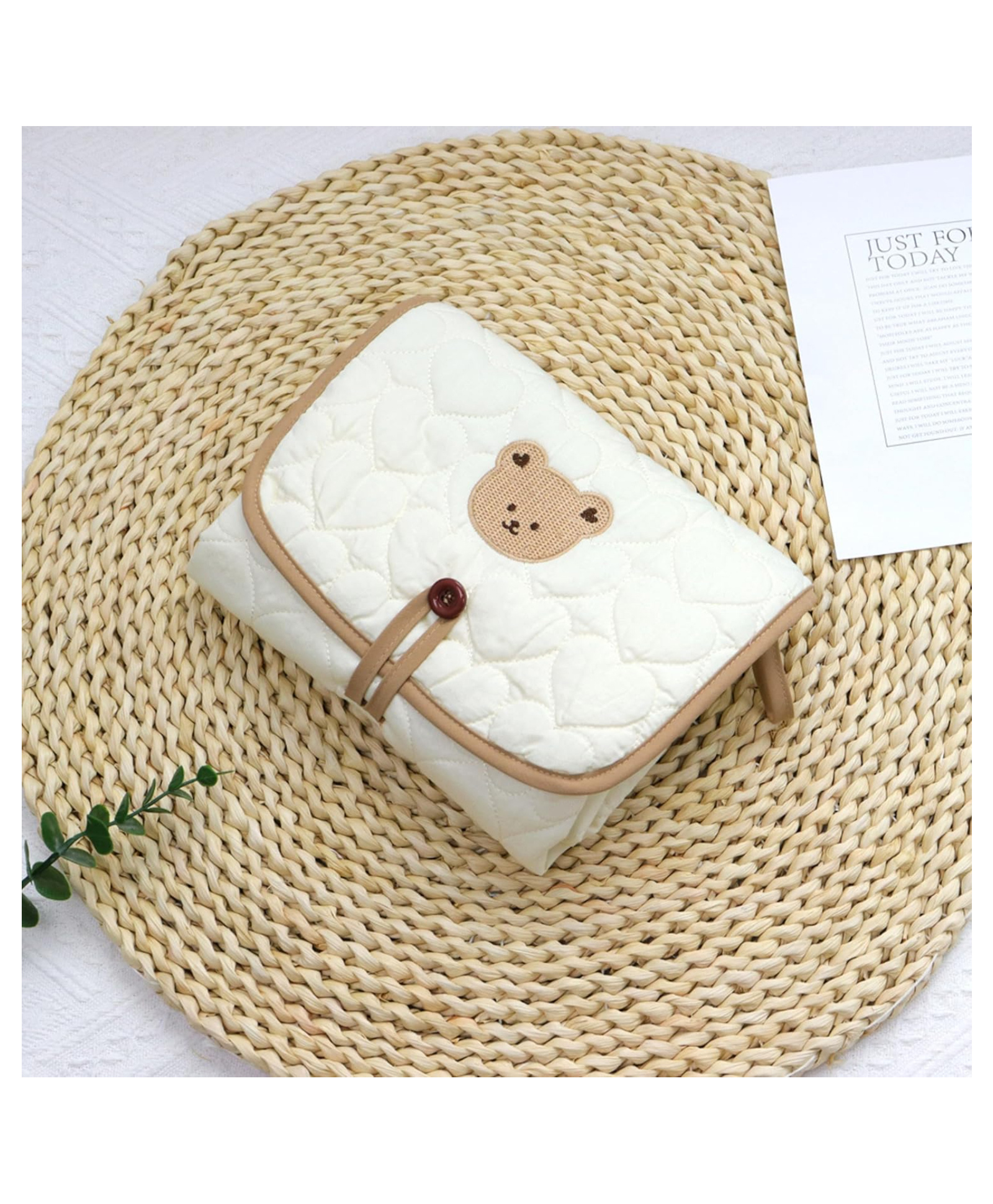 VOIDROP Organic Cotton Foldable Plastic layer Changing Mat - Cuddle Bear-image-49