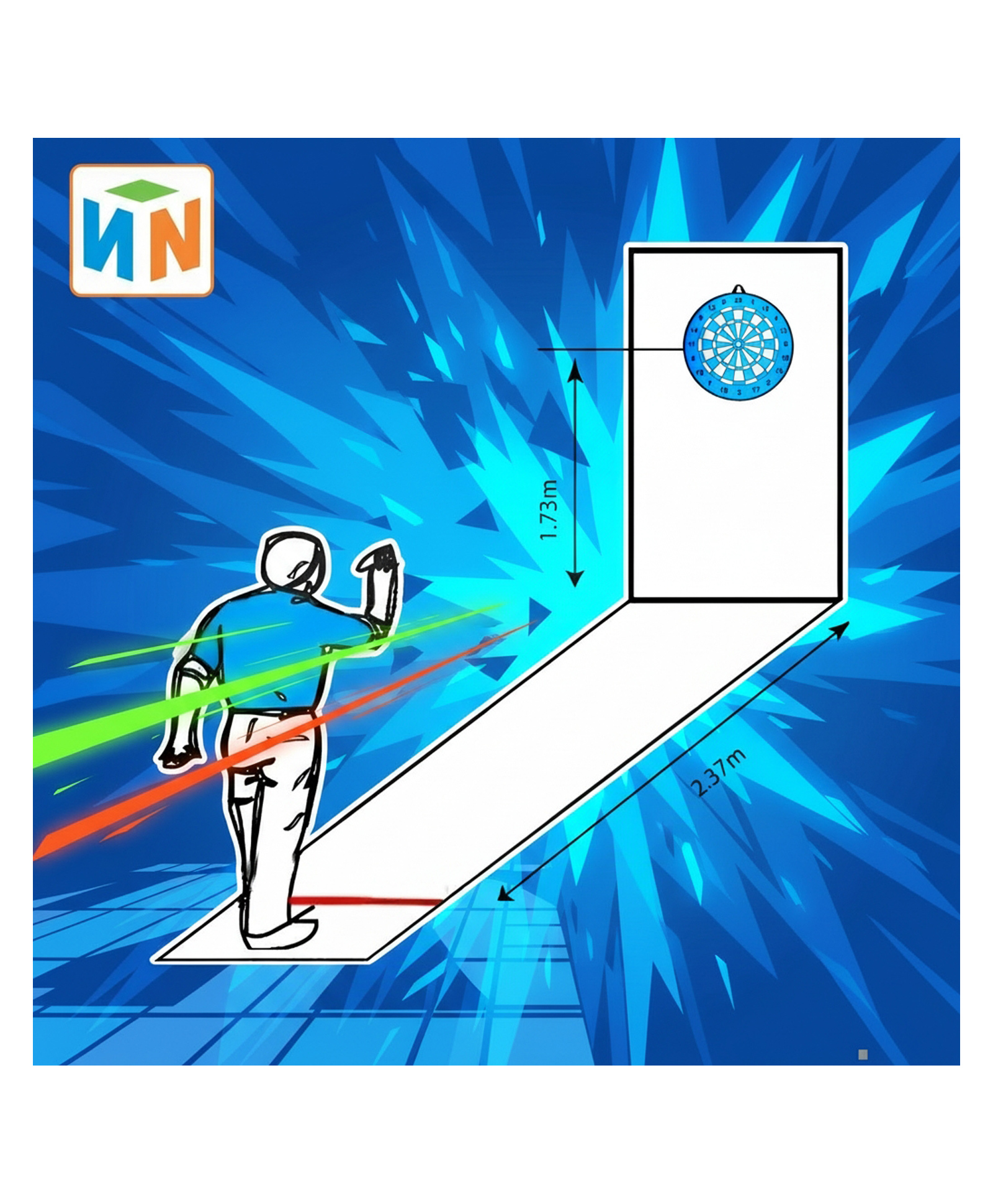 NIYANA TOYZ Magnetic Dart Board (Blue)-image-22