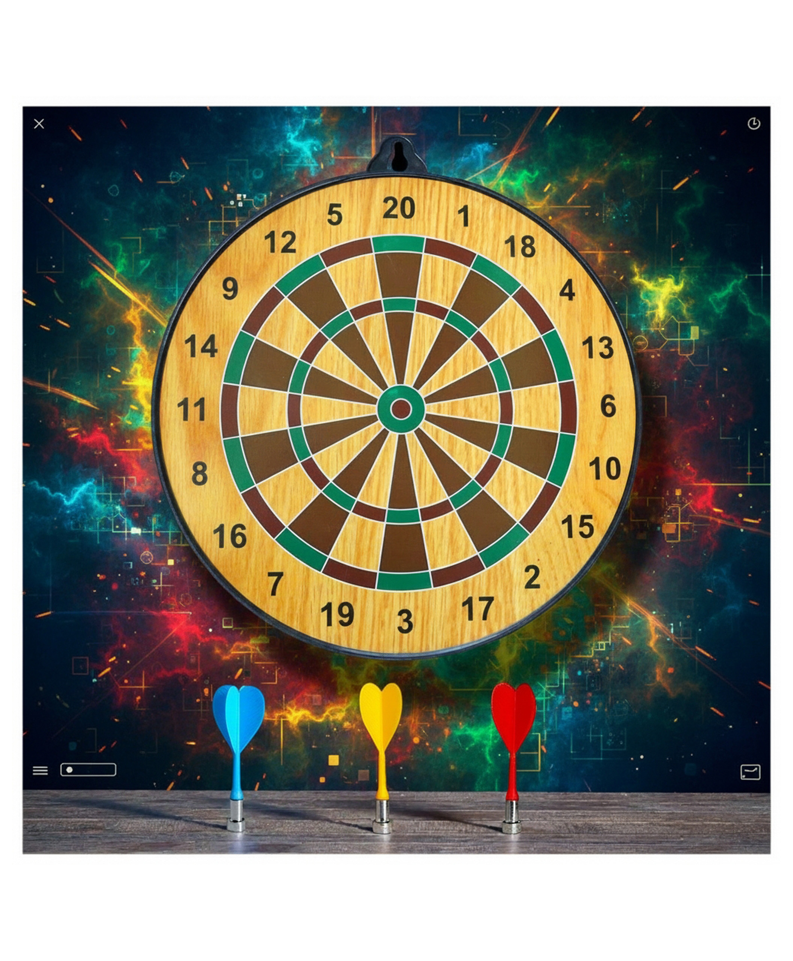 NIYANA TOYZ Magnetic Dart Board (Wooden)-image-6