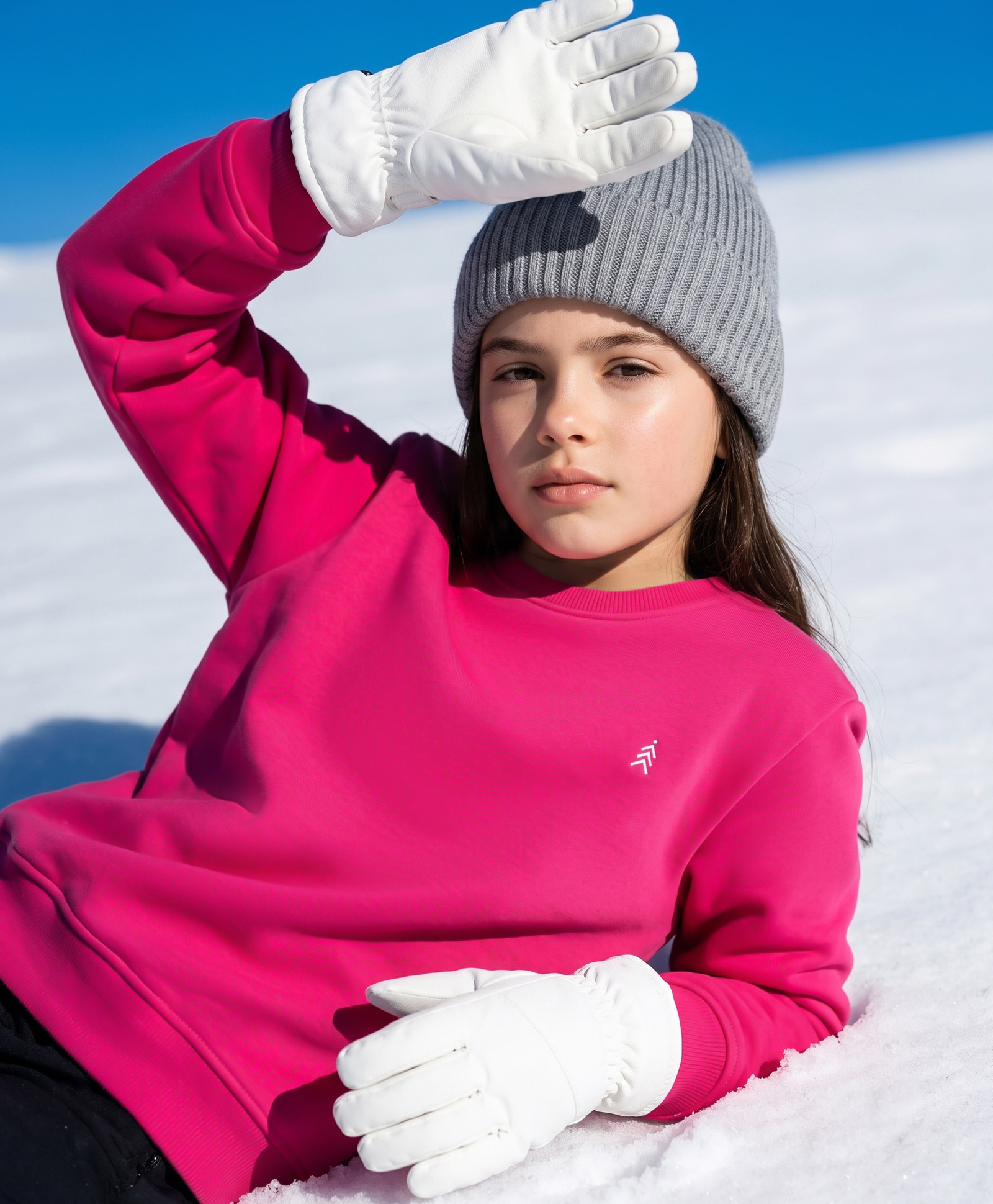 Pine Kids Cotton Knit Full Sleeves Solid Sweatshirt - Dark Pink-picture-29