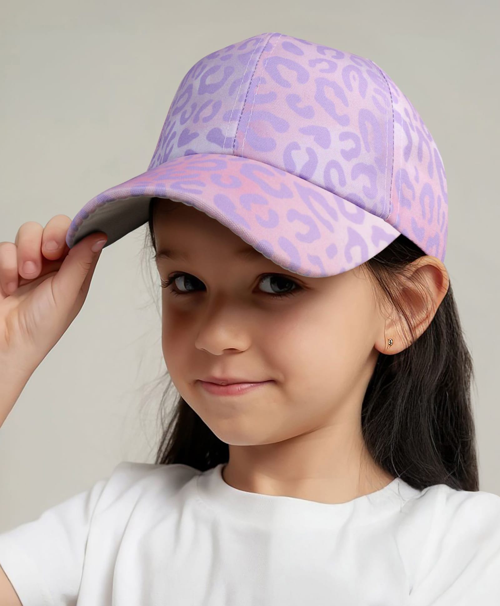 Vritraz Woven Leopard Pattern Printed Baseball Cap - Purple - Circumference - 52 - 56 Cms-image-31