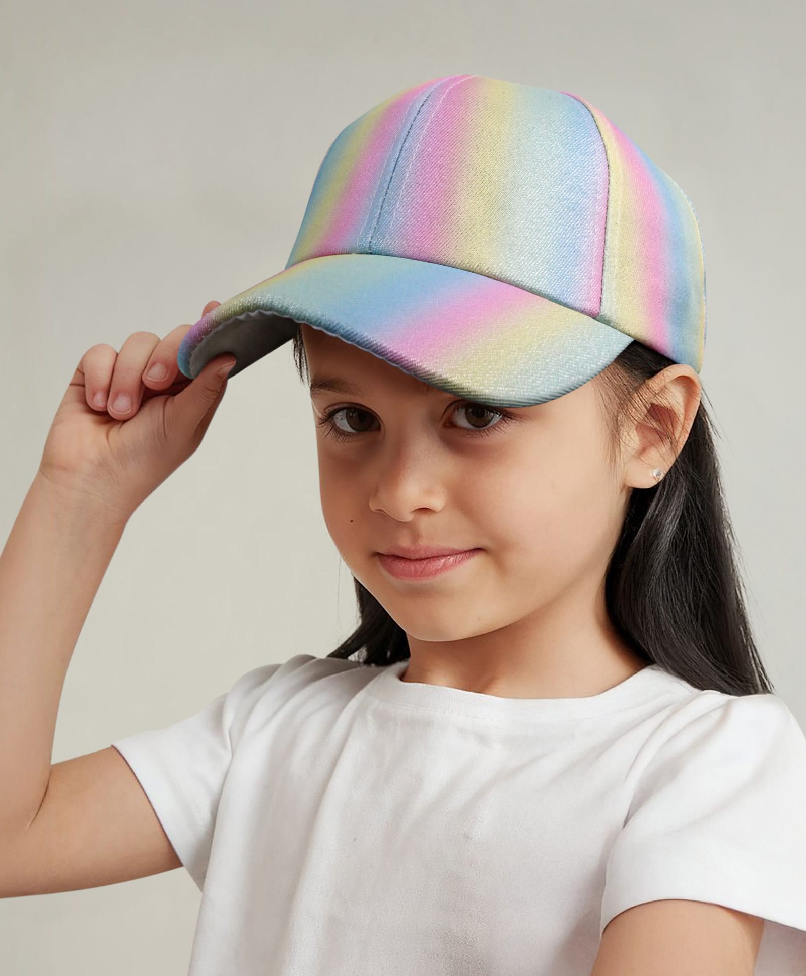 Vritraz Woven Tie Dye Striped Baseball Cap - Multi Colour - Circumference - 52 - 56 Cms-image-5