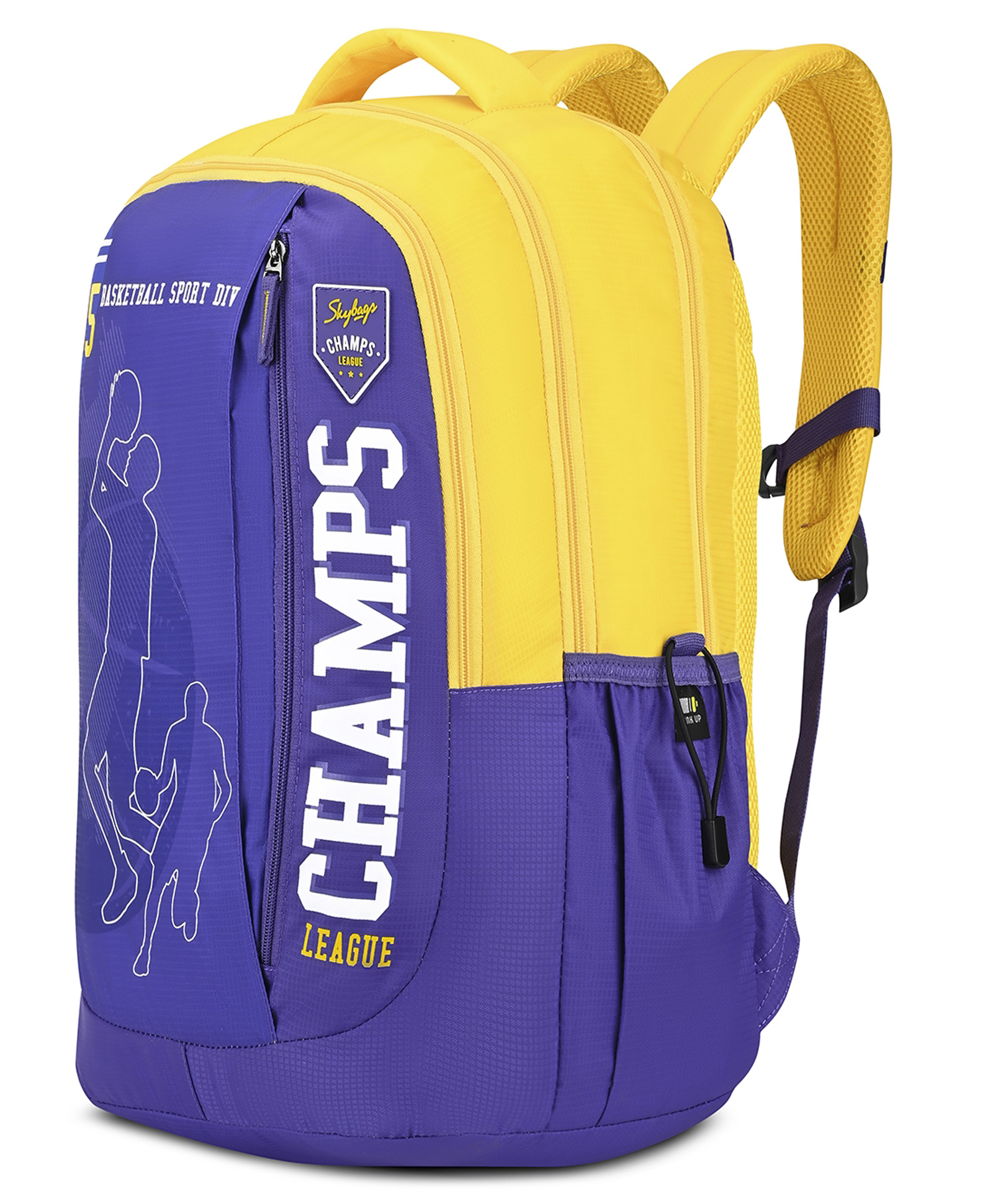 Skybags 18 Inches Klan Plus 37 Litres Champs Casual Backpack for Boys & Girls with 3 Compartments & Adjustable Shoulder Strap - Blue-image-17
