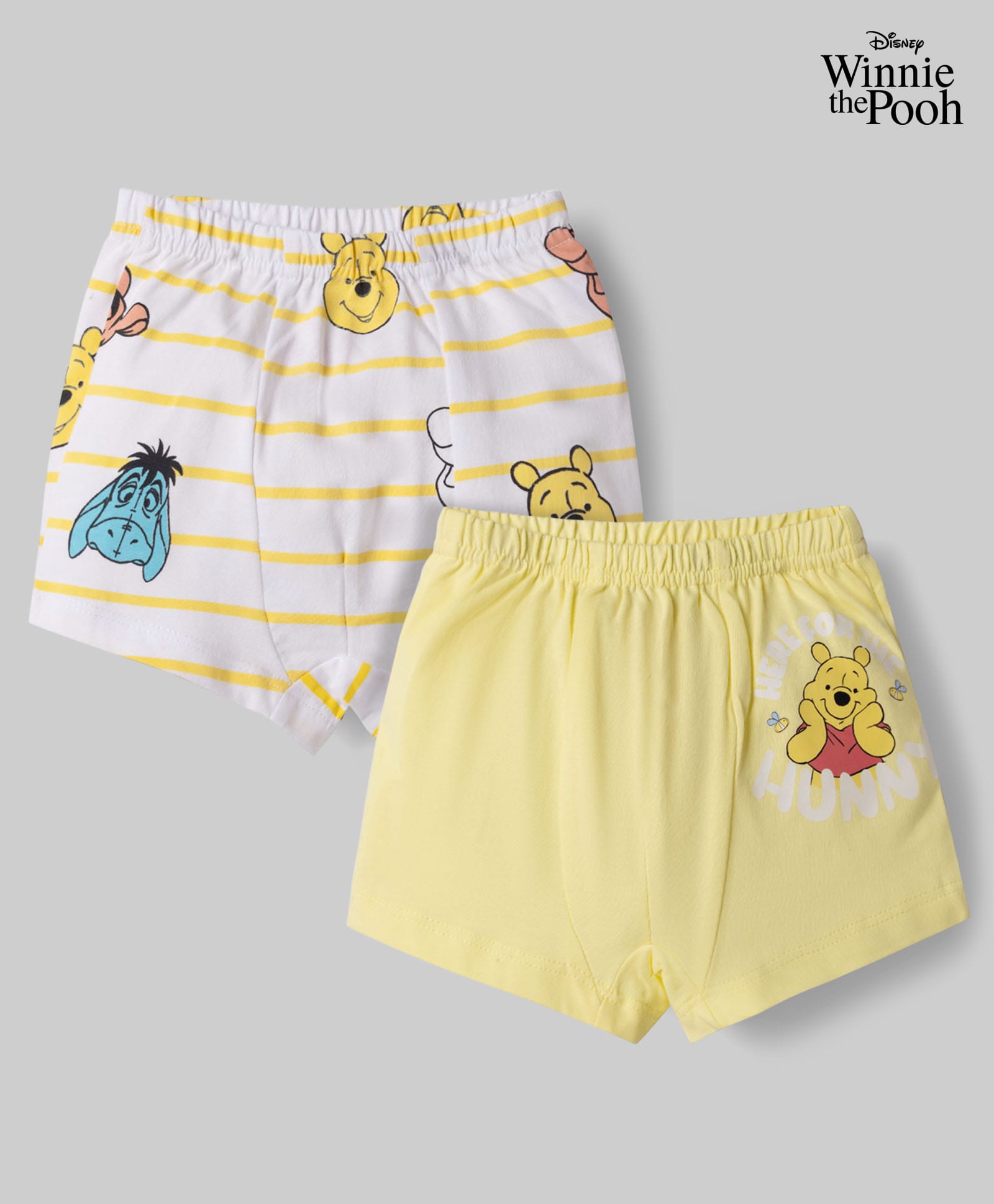 Babyhug Disney Single Jersey Knit Briefs With Winnie the Pooh Graphic Pack of 2 - White & Yellow-picture-25