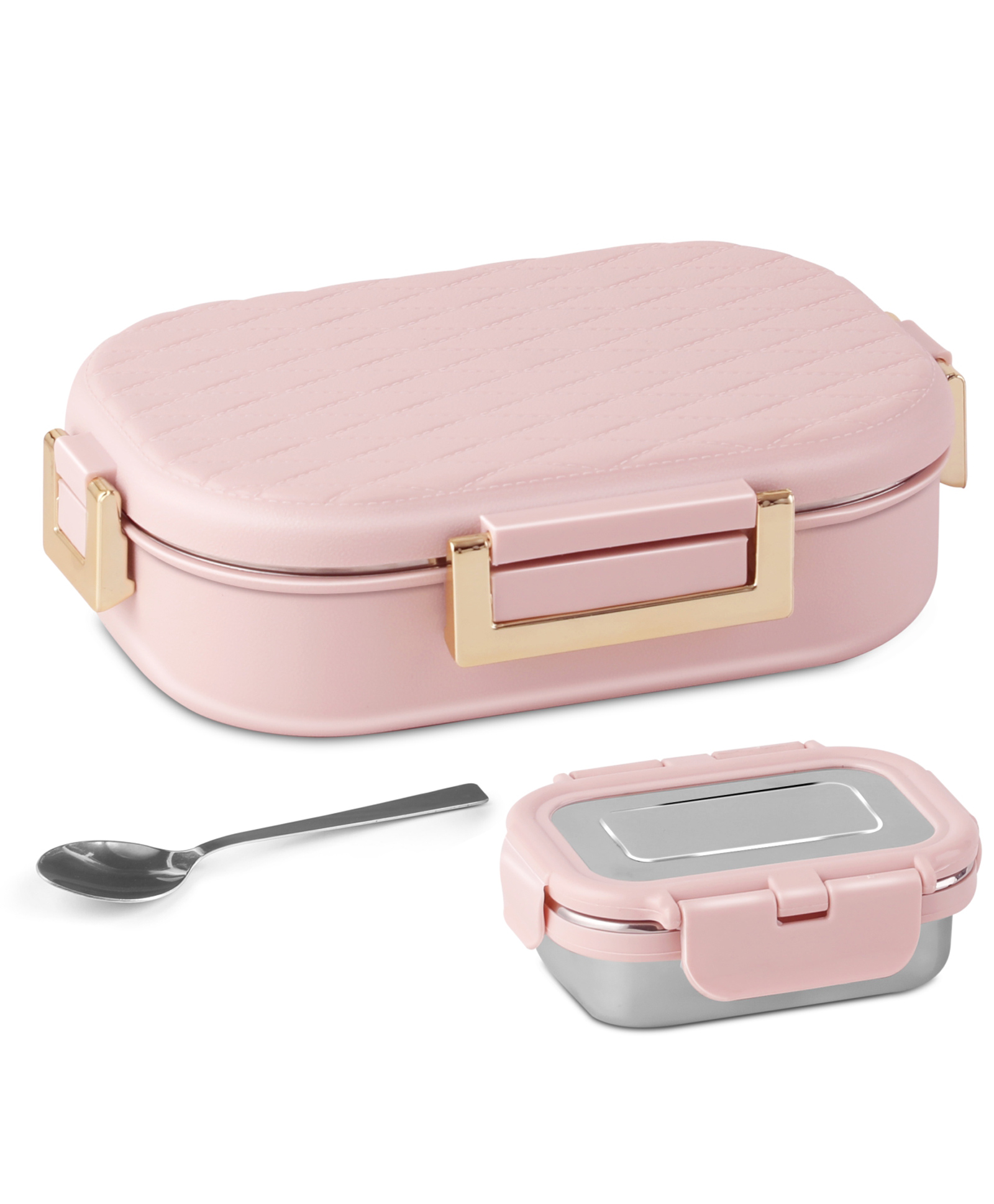 JAYPEE Lux PU Insulated Stainless Steel Lunch Box for School Kids|Airtight Leakproof Lunch Box for Kids Boys & Girls |Unique Design 100% Food Grade |Lunch Box for Office use Pink - 580 ml-picture-32