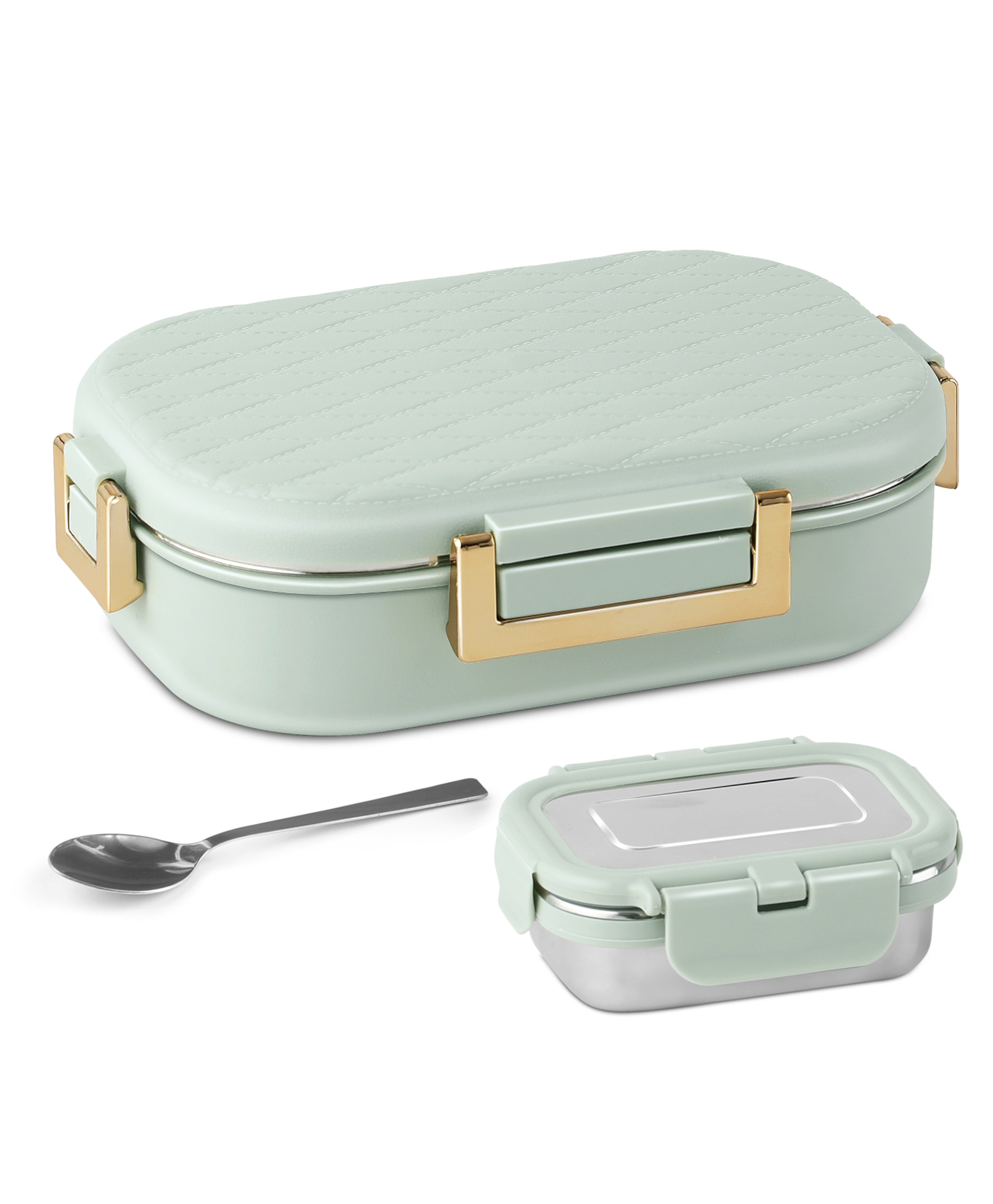 JAYPEE Lux PU Insulated Stainless Steel Lunch Box for School Kids|Airtight Leakproof Lunch Box for Kids Boys & Girls |Unique Design 100% Food Grade |Lunch Box for Office use Green - 580 ml-picture-38