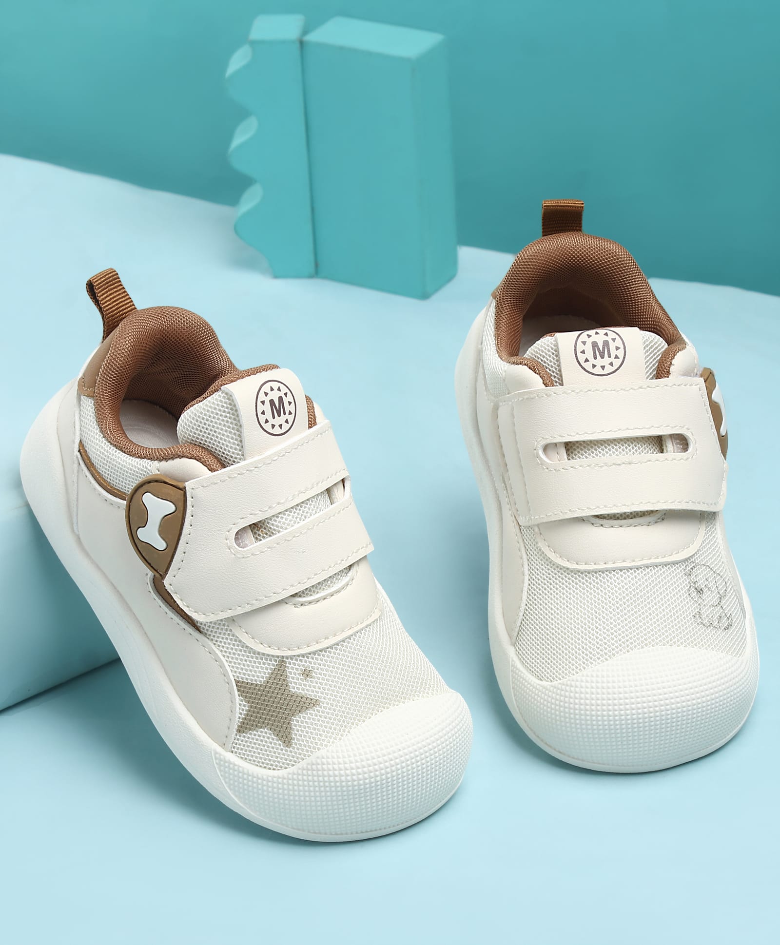 KIDLINGSS Colour Blocked Velcro Closure Shoes - Brown-picture-20