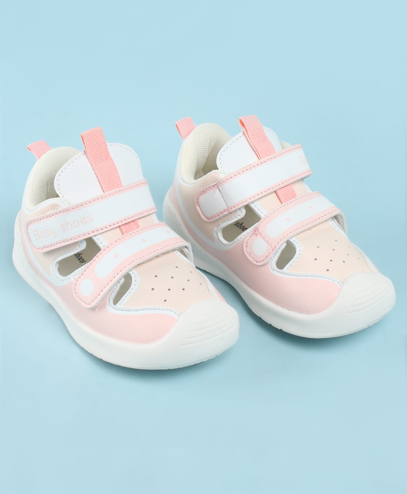 KIDLINGSS Colour Blocked Velcro Closure Shoes - Light Pink-picture-18