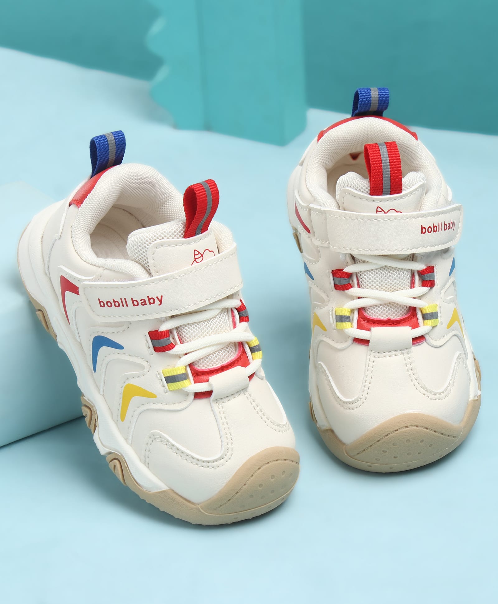 KIDLINGSS Colour Blocked Velcro Closure Shoes - White-picture-16