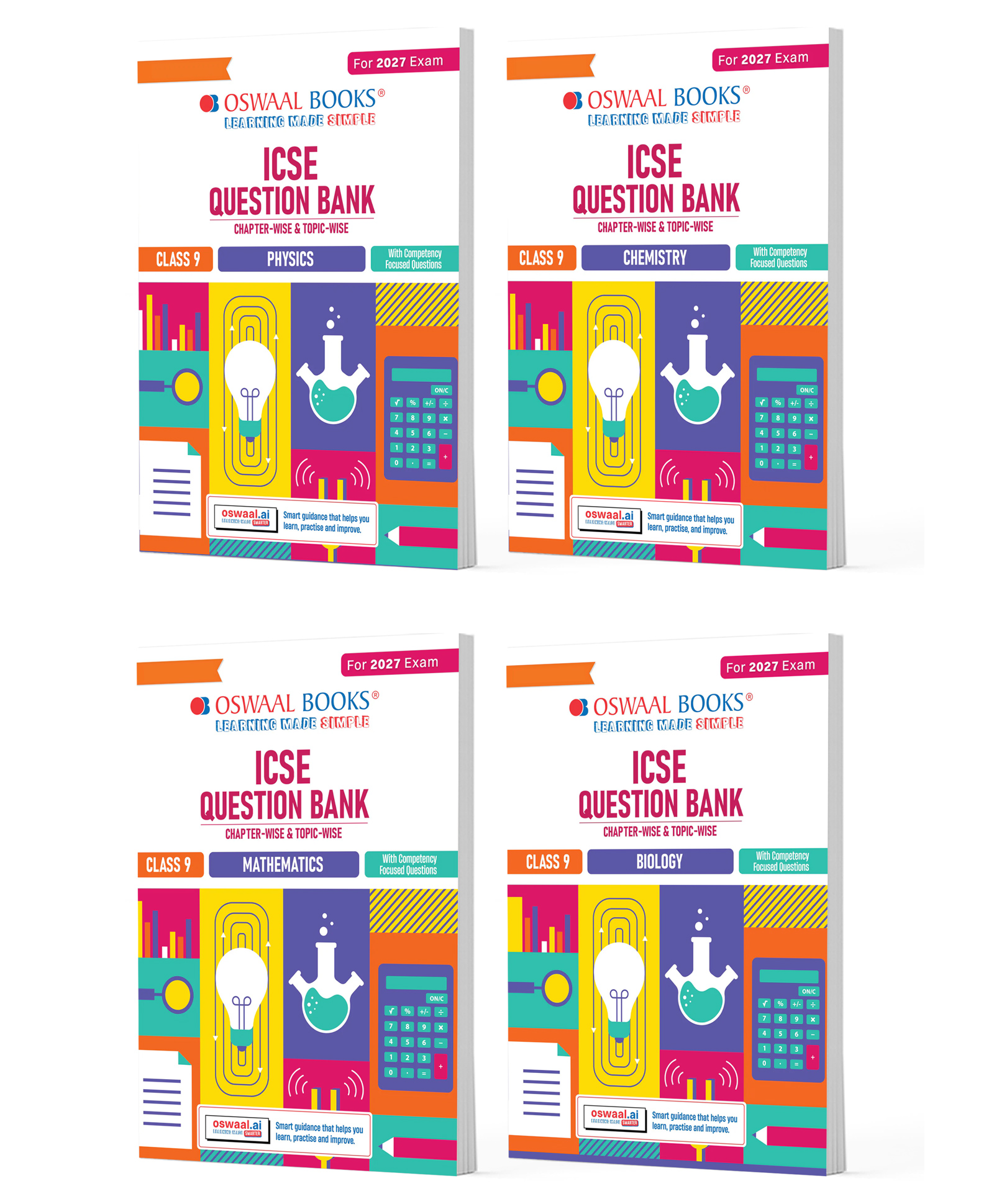 OSWAAL BOOKS ICSE Question Bank Physics, Chemistry, Maths, Biology Class 9 For 2027 Exam | Chapter-wise & Topic-wise Revision Notes | Aligned with latest Syllabus & Exam Pattern Set of 4 Books-image-3