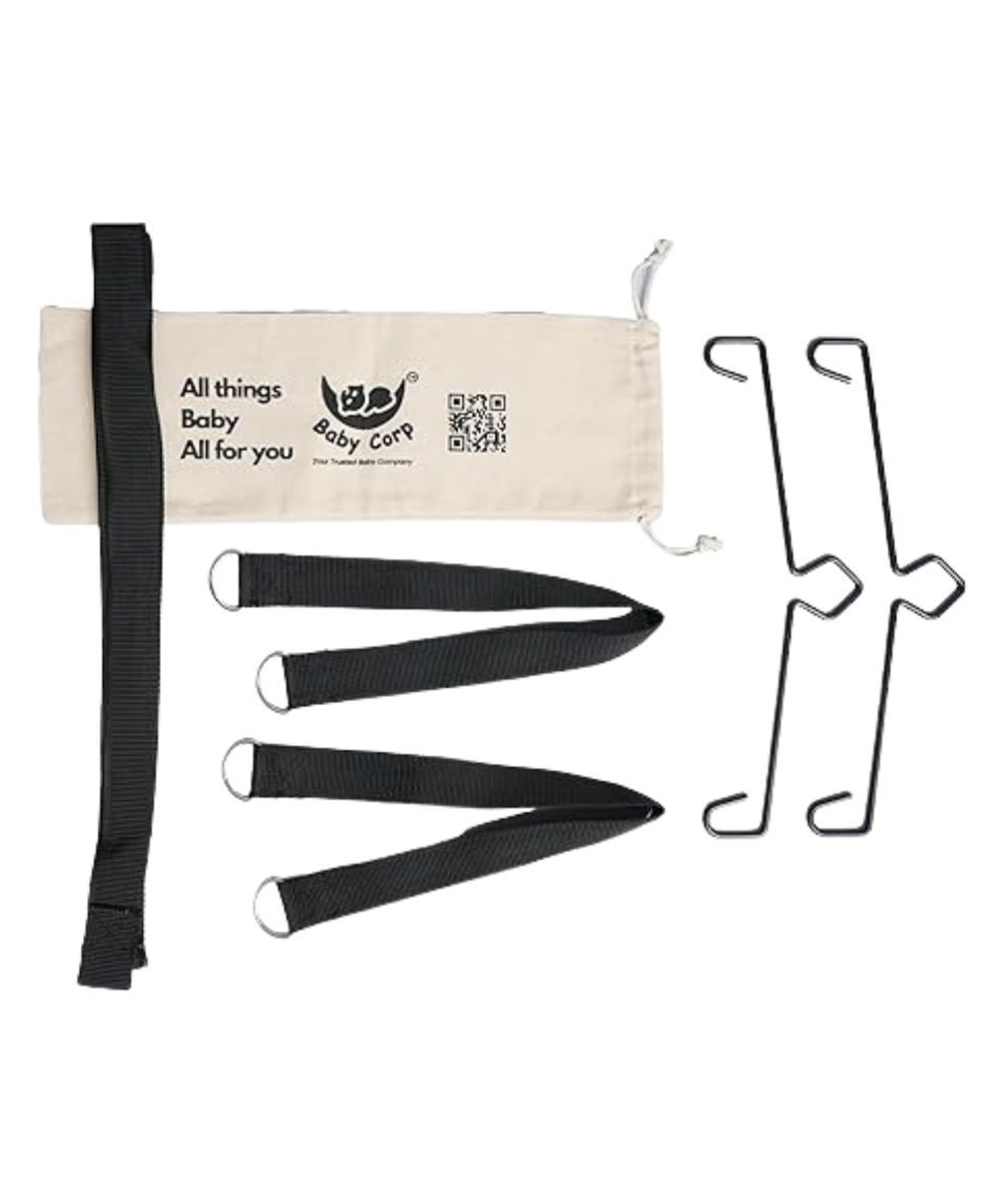 Baby Corp Car Cradle Belt Kit for New born Travel , Adjustable Nylon Car Cradle Straps with 1 Overhead Belt & 2 Handle Straps-image-17