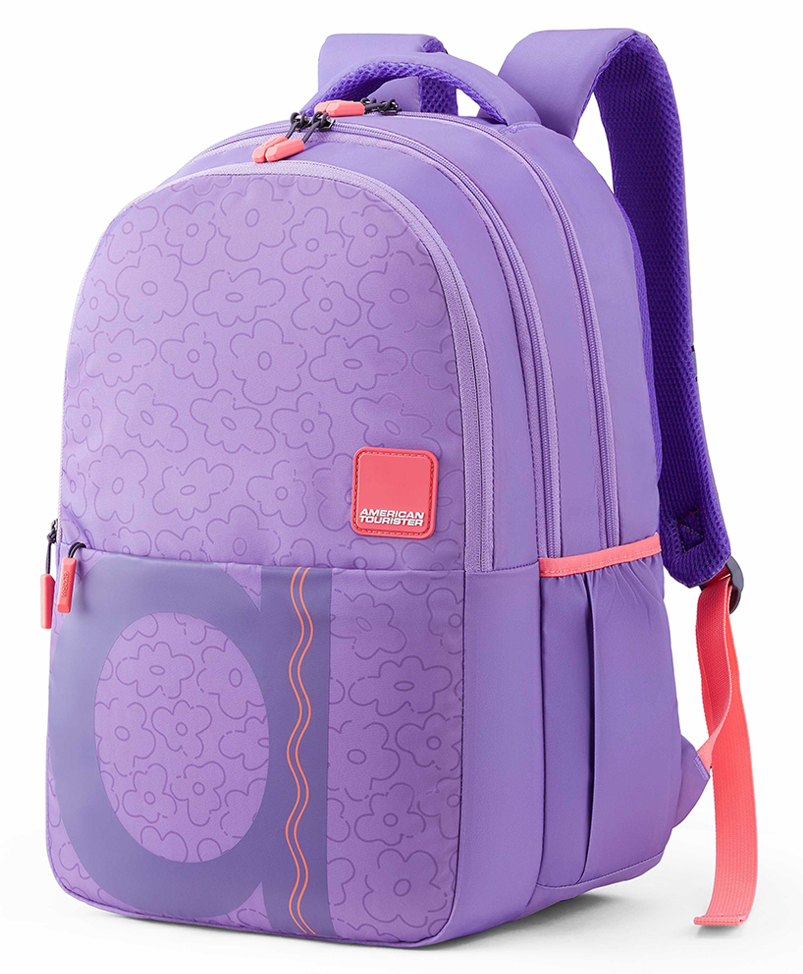 American Tourister LIT Height 19 Inches Backpack with 3 Compartments, 1 Front Pocket & Bottle Holder 36 Liters - Mauve Purple-image-33