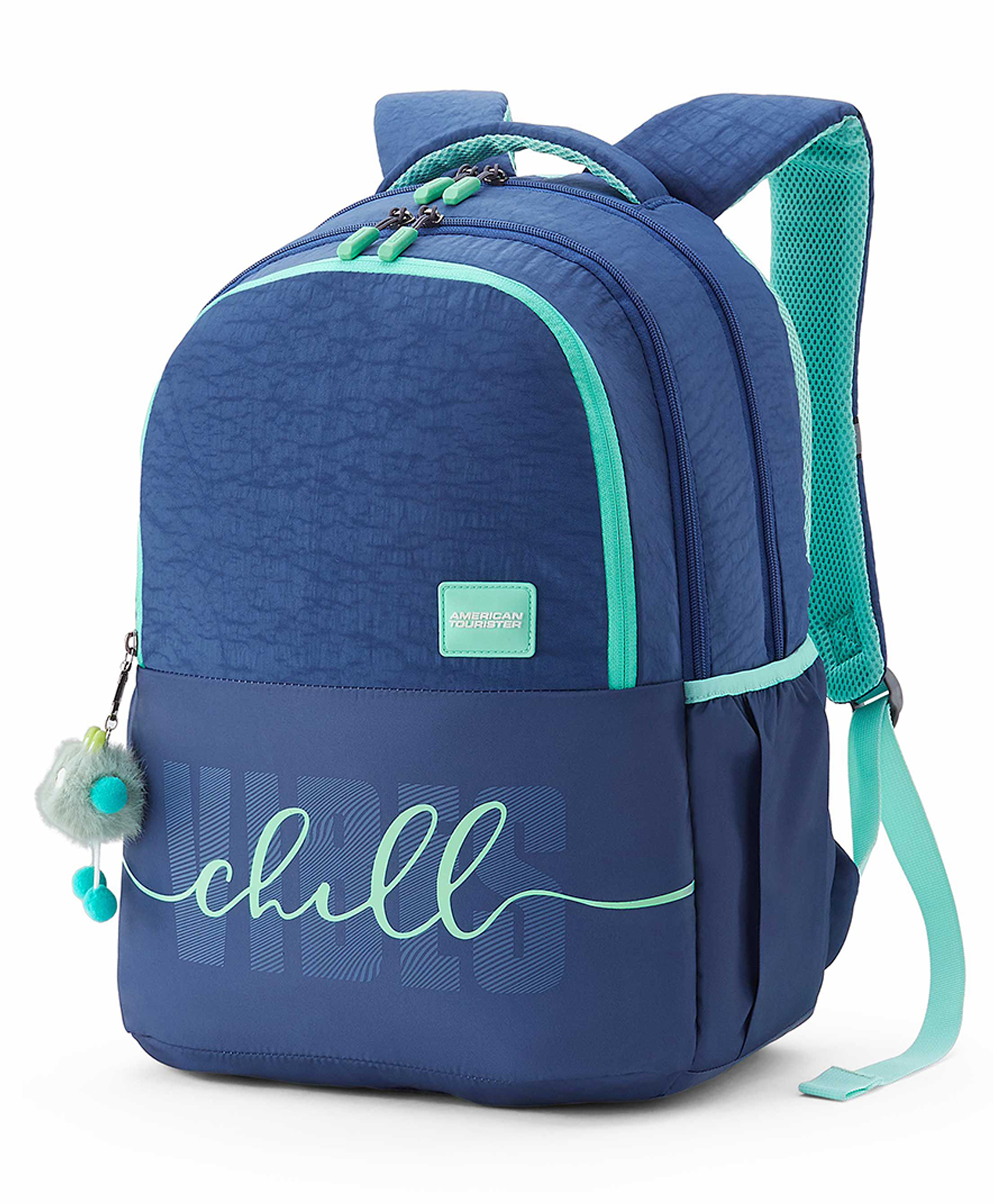 American Tourister DIVA Height 19 Inches Backpack with 3 Compartments, 1 Bottle Holder 35 Liters - Navy Blue-image-10