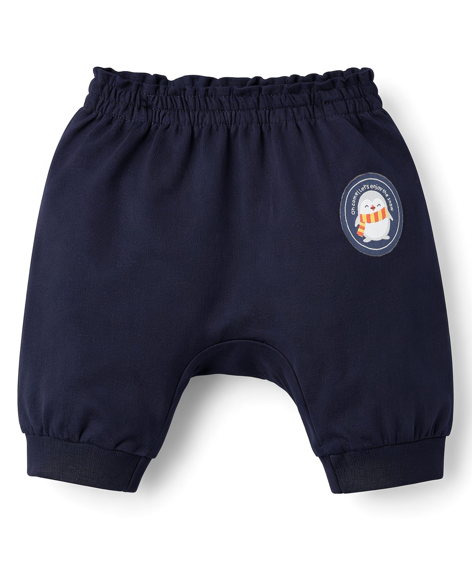 Ollypop Sinker Knit Full Length Diaper Leggings With Patch - Navy Blue-picture-40