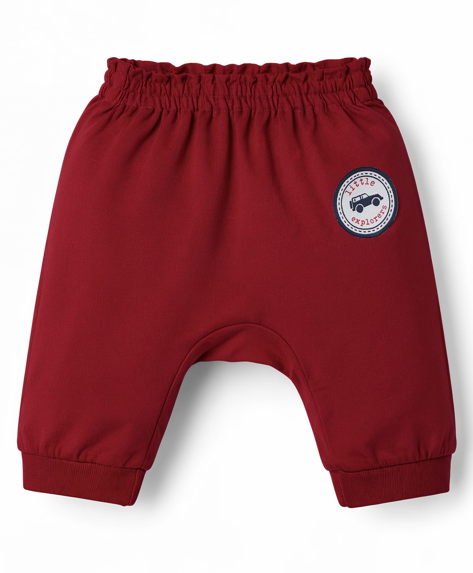 Ollypop Sinker Knit Full Length Diaper Leggings With Patch - Red-picture-12