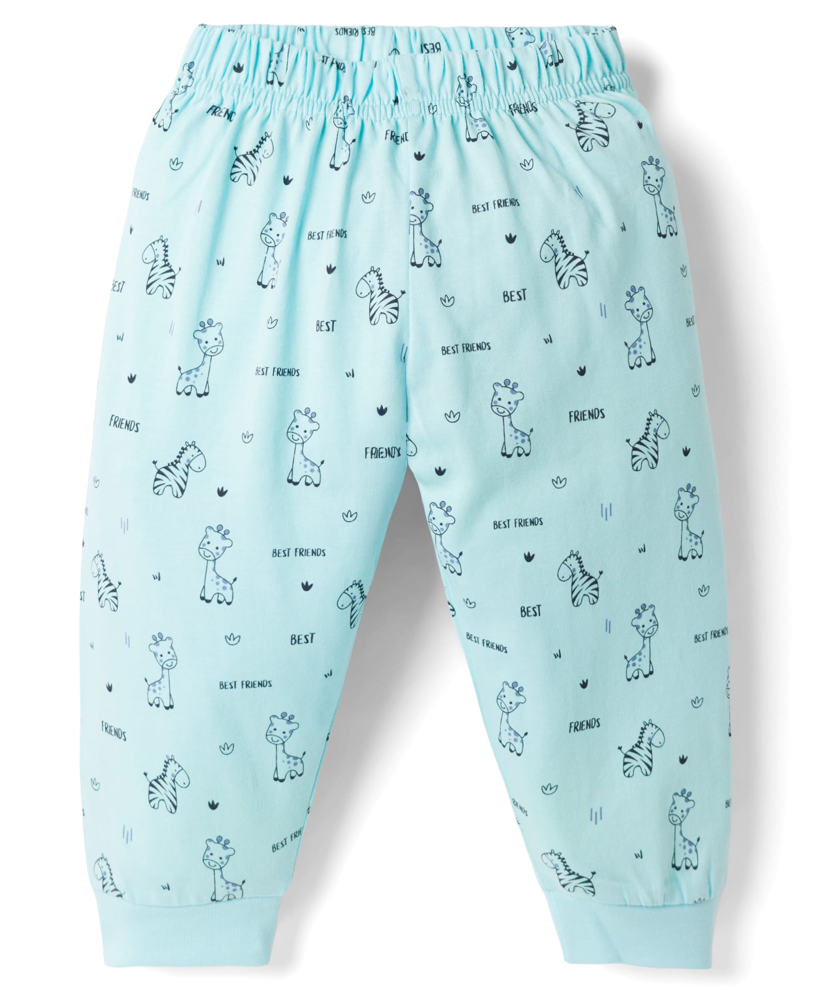 Ollypop Sinker Knit Full Length Animal Printed Lounge Pant - Light Blue-picture-35
