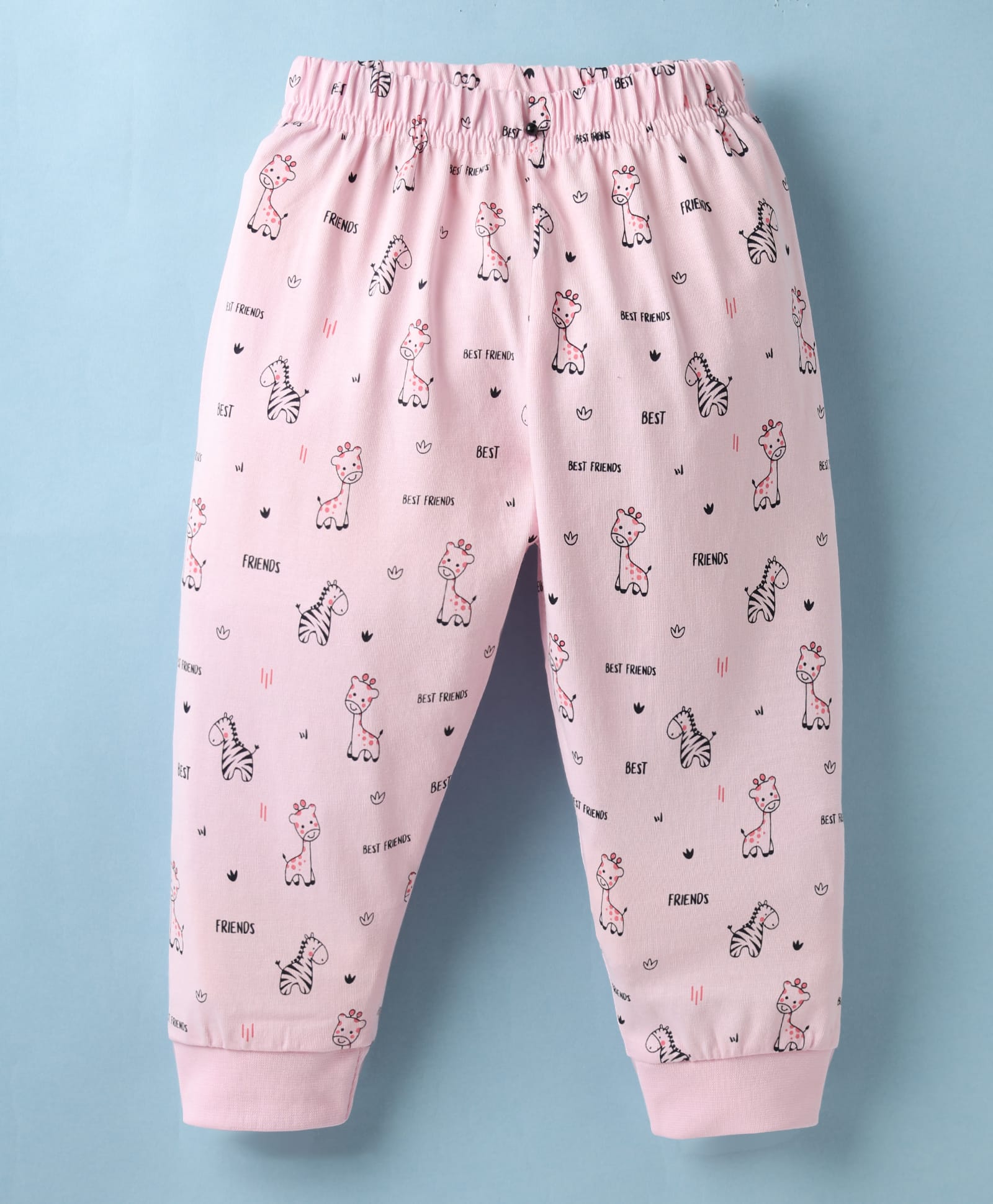 Ollypop Sinker Knit Full Length Animal Printed Lounge Pant - Pink-picture-31