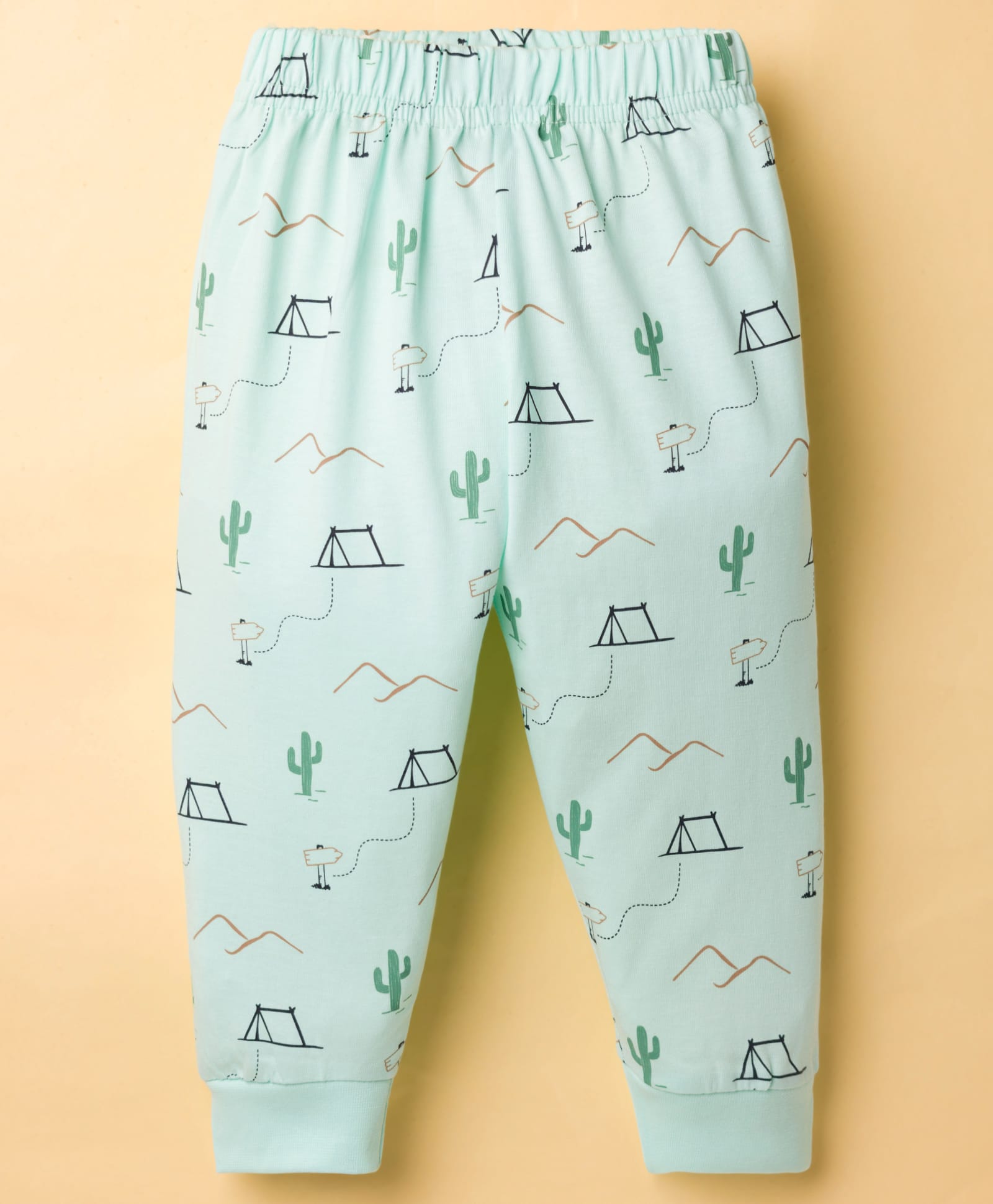 Ollypop Sinker Knit Full Length Printed Lounge Pant - Light Blue-picture-37
