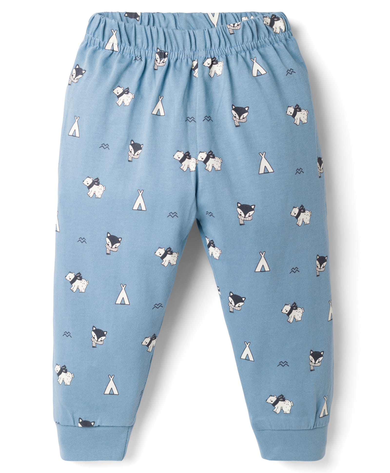 Ollypop Sinker Knit Full Length Animal Printed Lounge Pant - Light Blue-picture-34