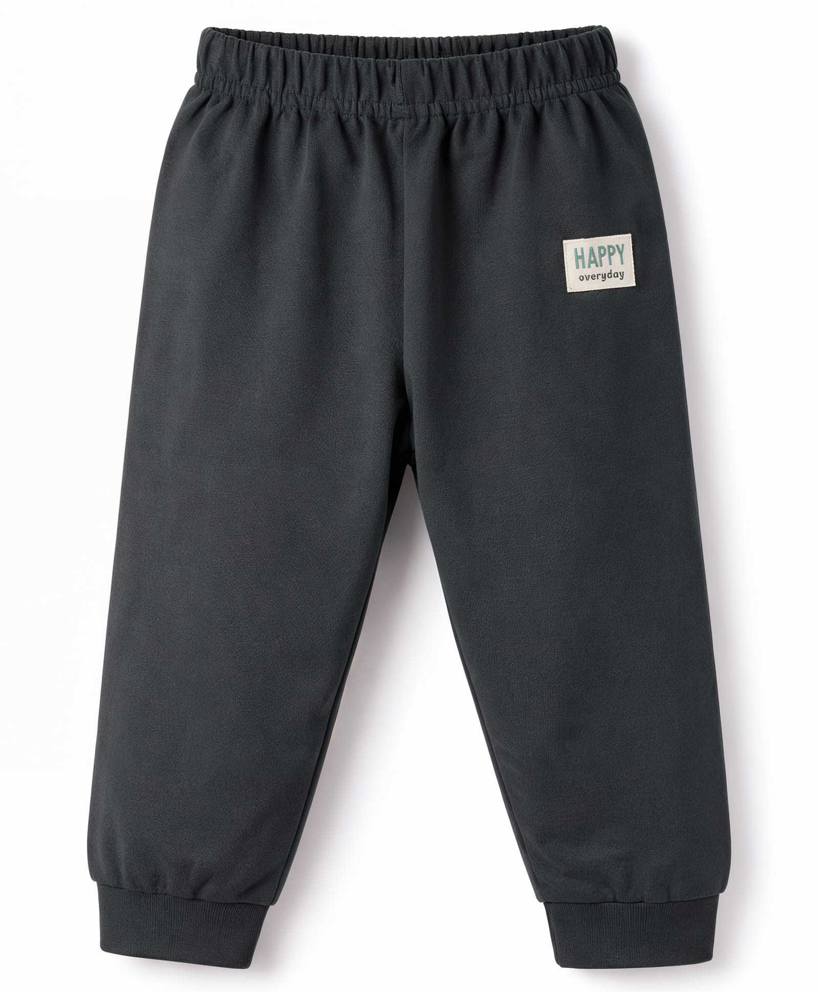 Ollypop Sinker Knit Full Length Lounge Pant with Text Patch - Charcoal Grey-picture-17