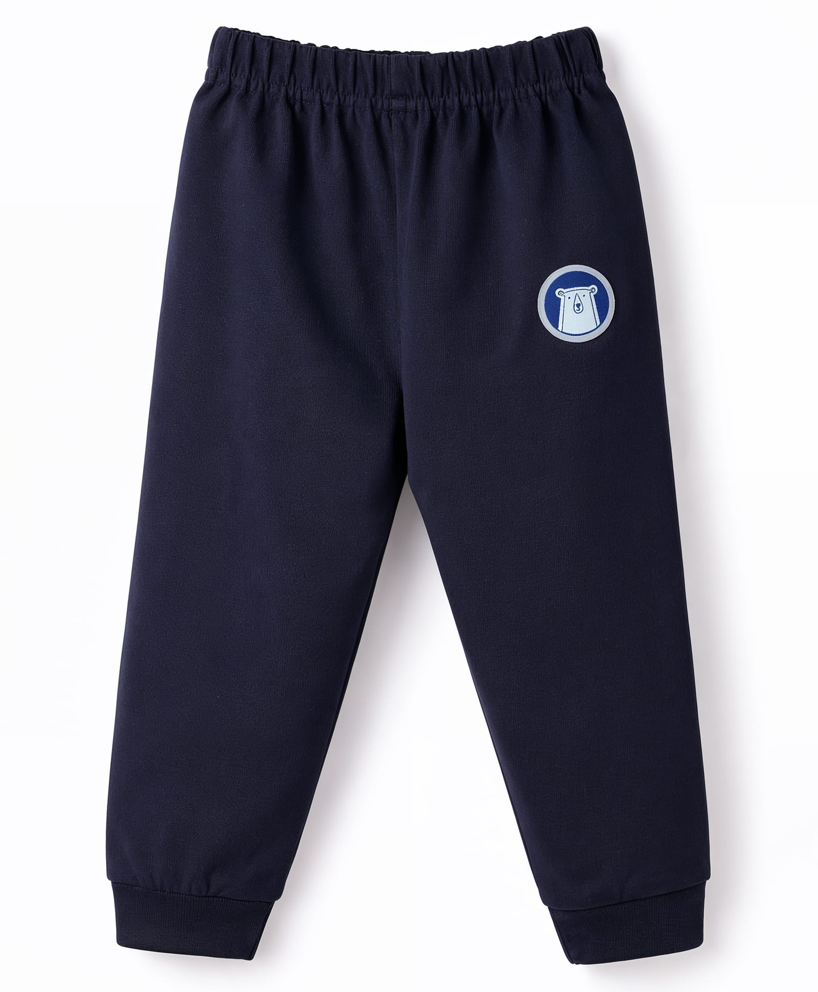 Ollypop Sinker Knit Full Length Lounge Pant with Polar Bear Patch - Navy Blue-picture-26