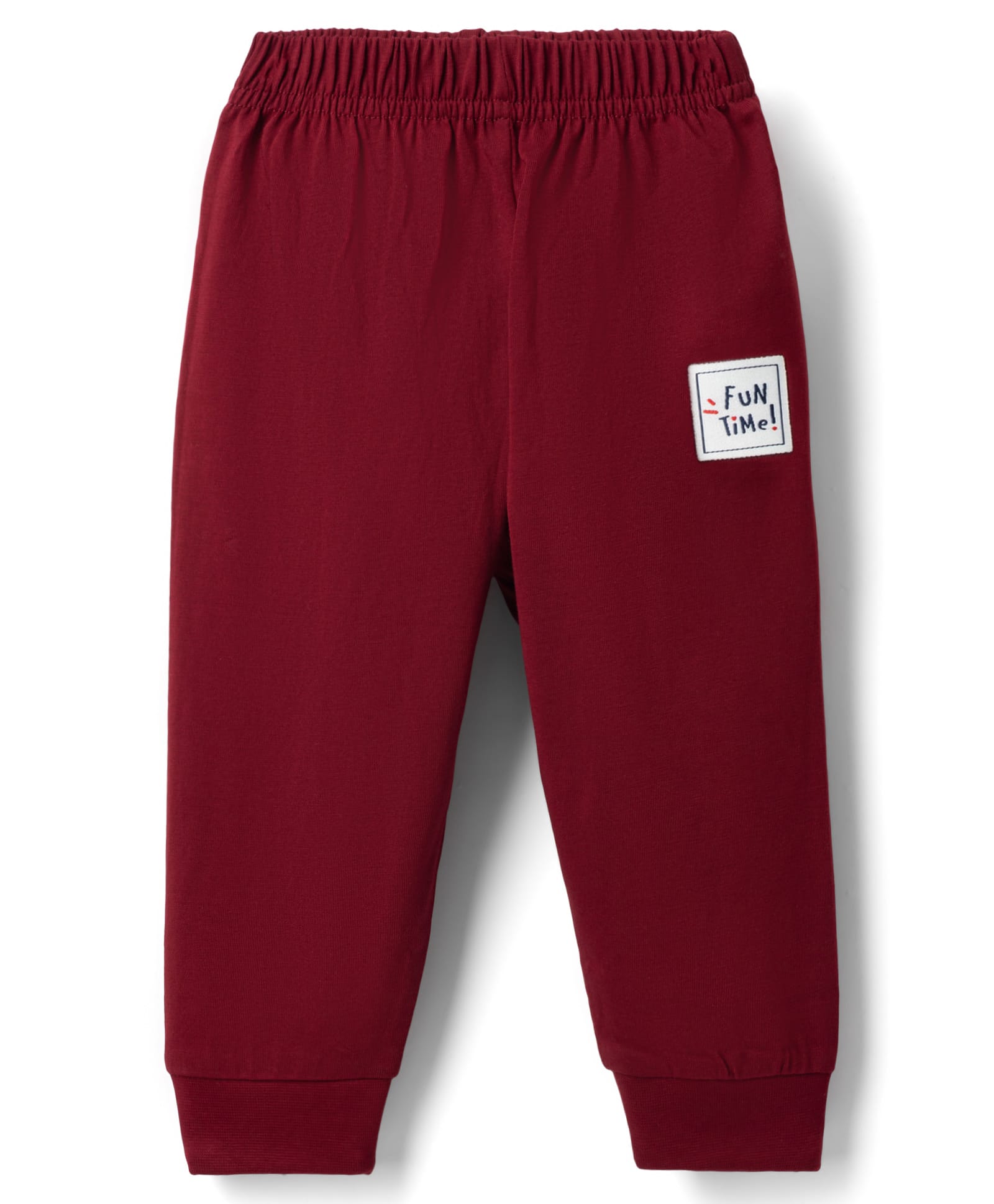 Ollypop Sinker Knit Full Length Lounge Pant With Patch - Maroon-image-41