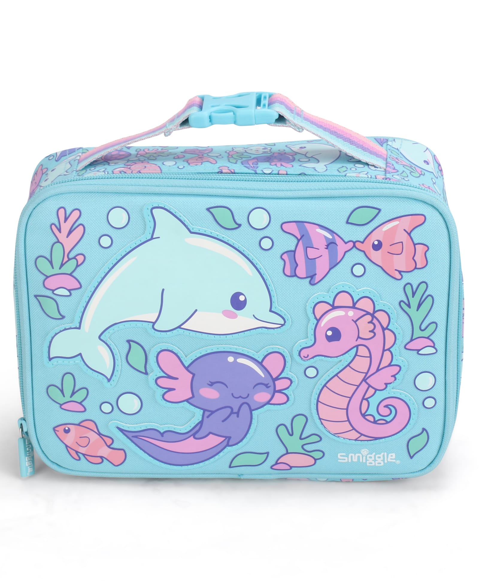 Smiggle Lunch Box Bag with Sea Life Print - Aqua Blue-picture-20