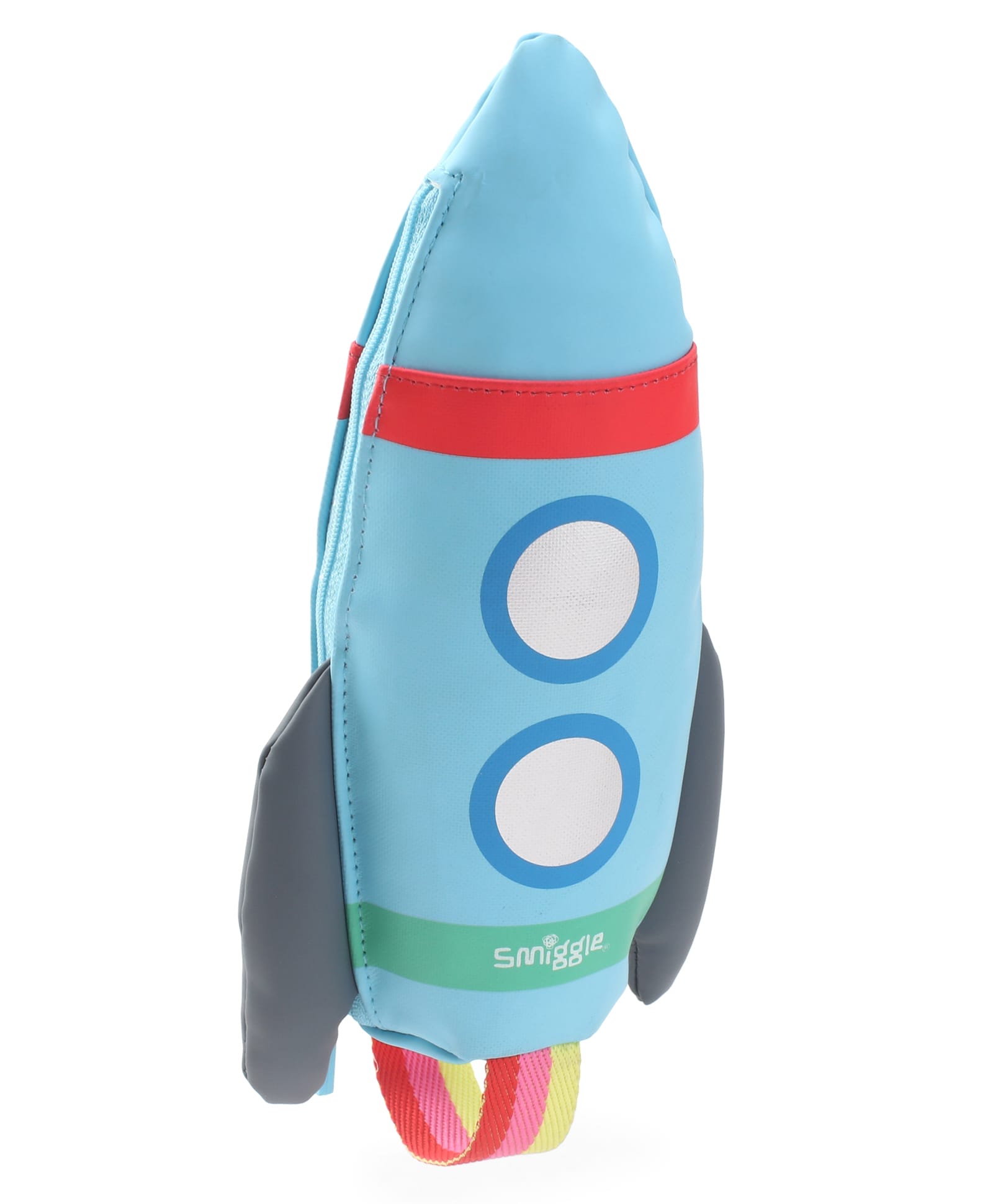 Smiggle Rocket Design Pencil Case - Blue & Grey-image-31