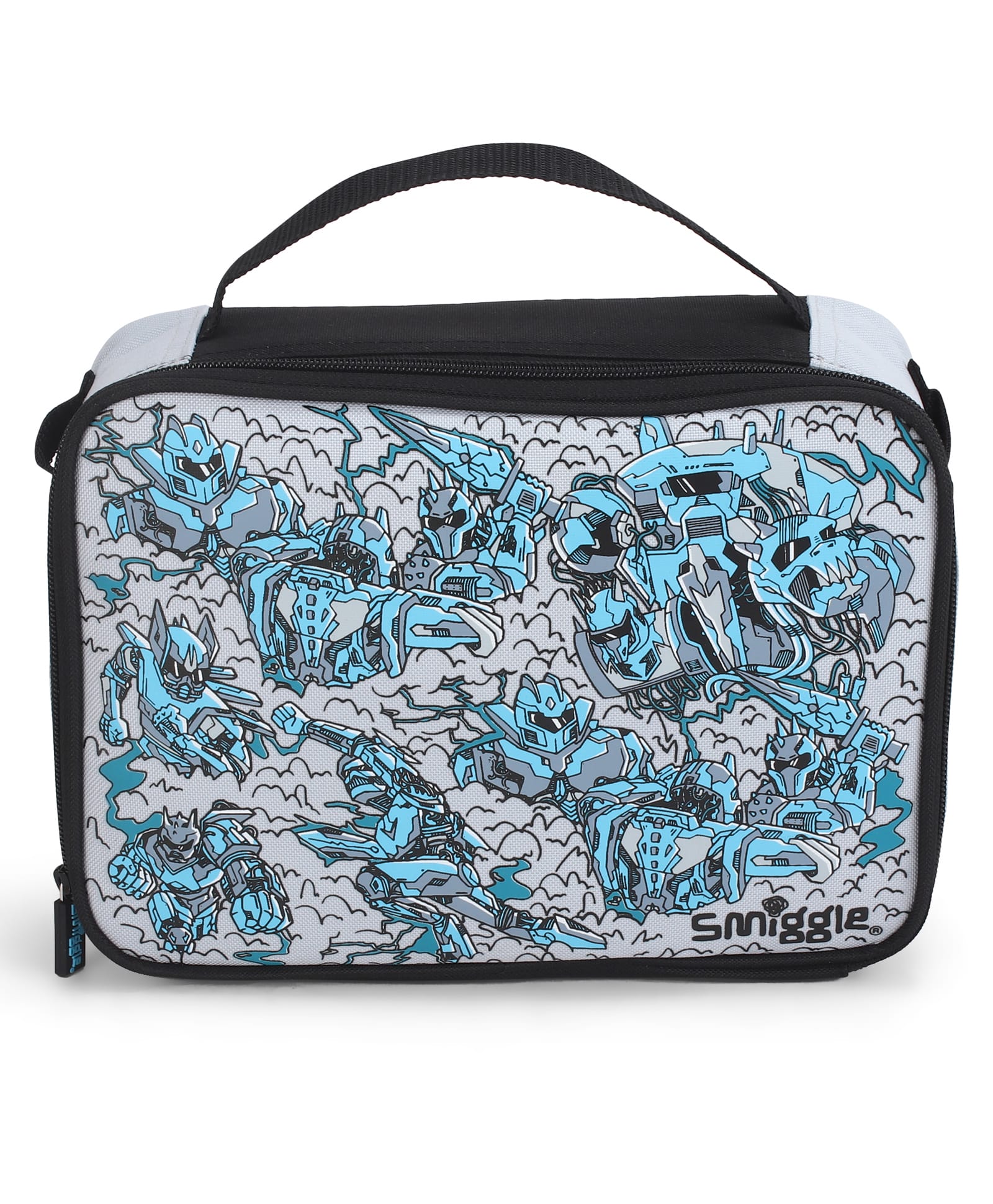 Smiggle Printed Lunch Box Bag - Grey-image-44