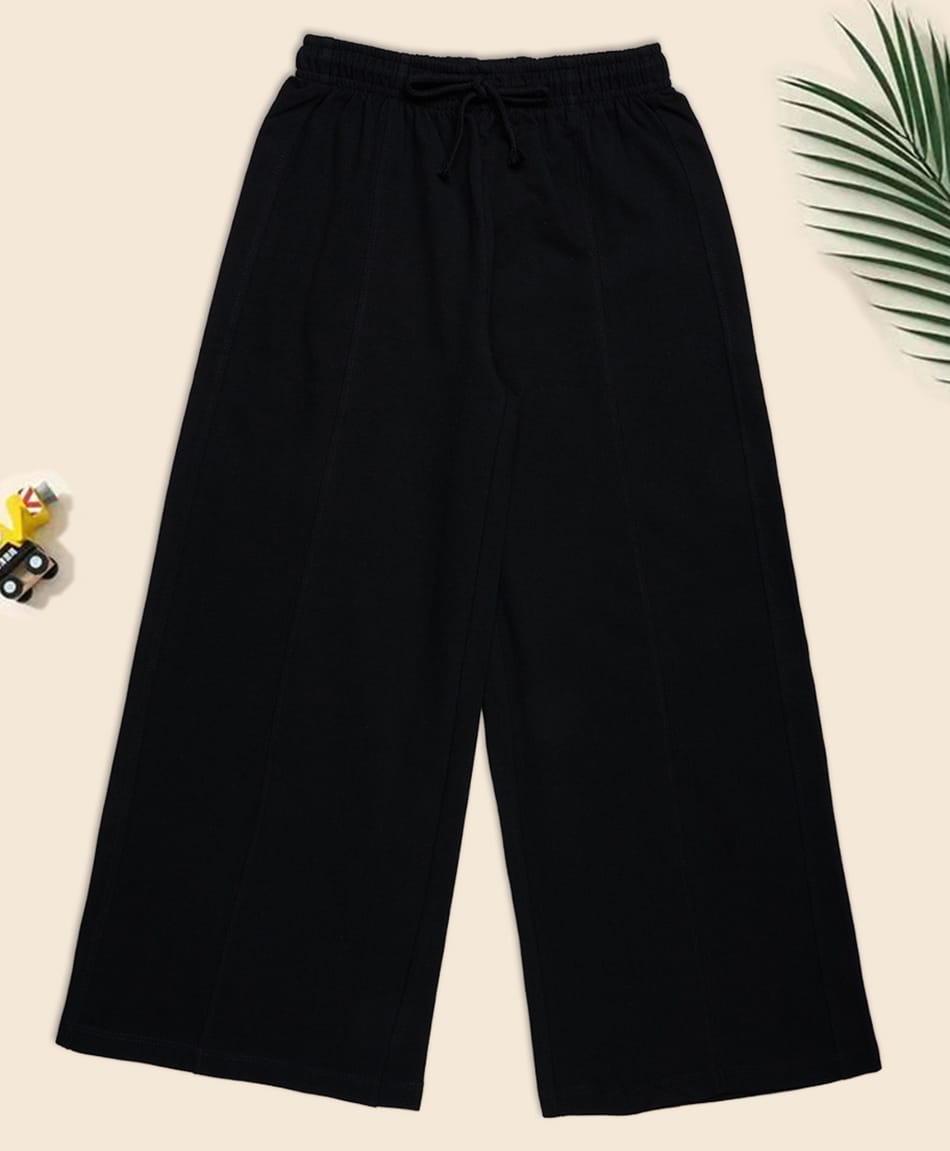 Pantaloons Junior Cotton Knit Solid Pants - Jet Black-image-18
