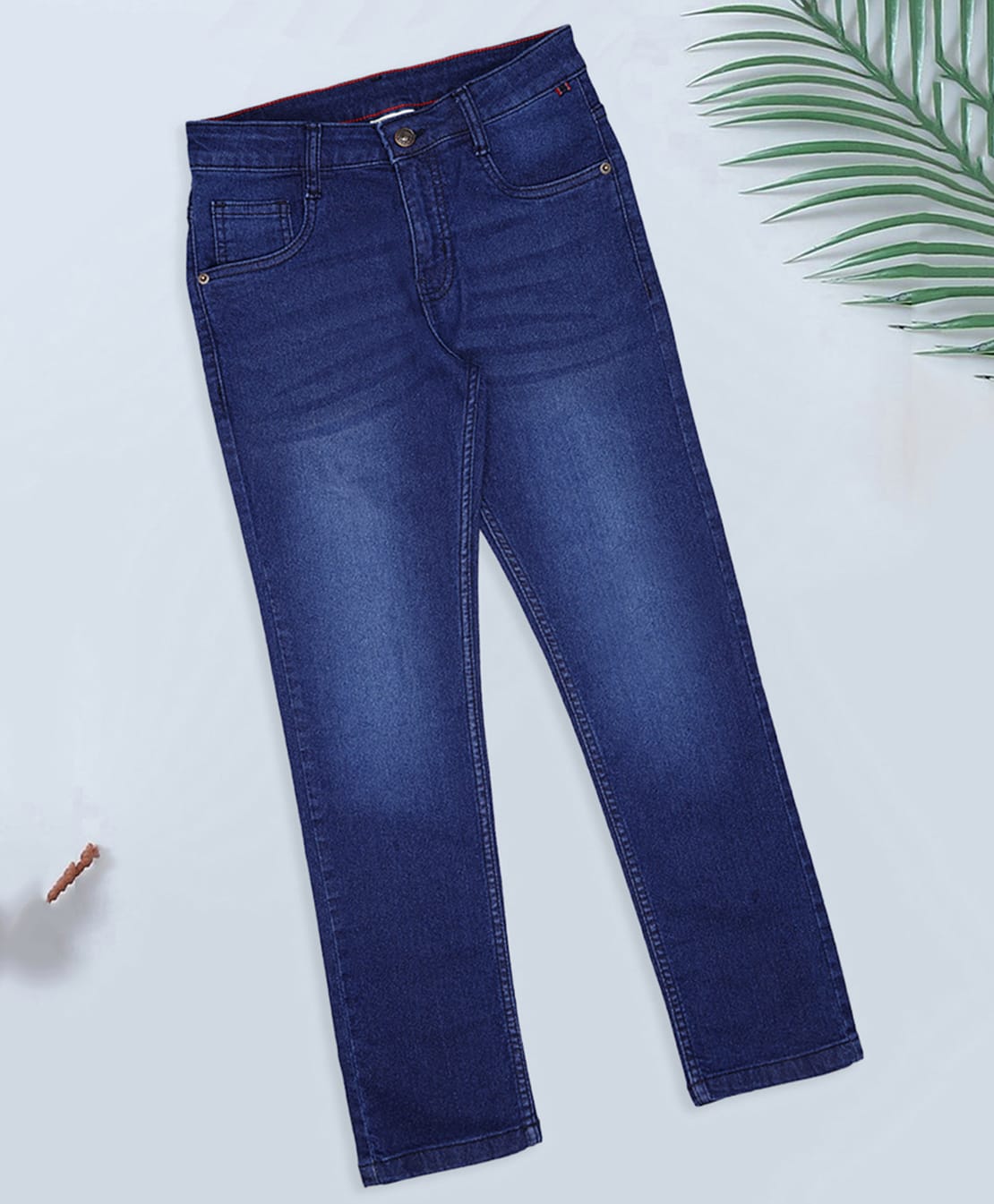Pantaloons Junior Woven Mild Washed Jeans - Blue-picture-24