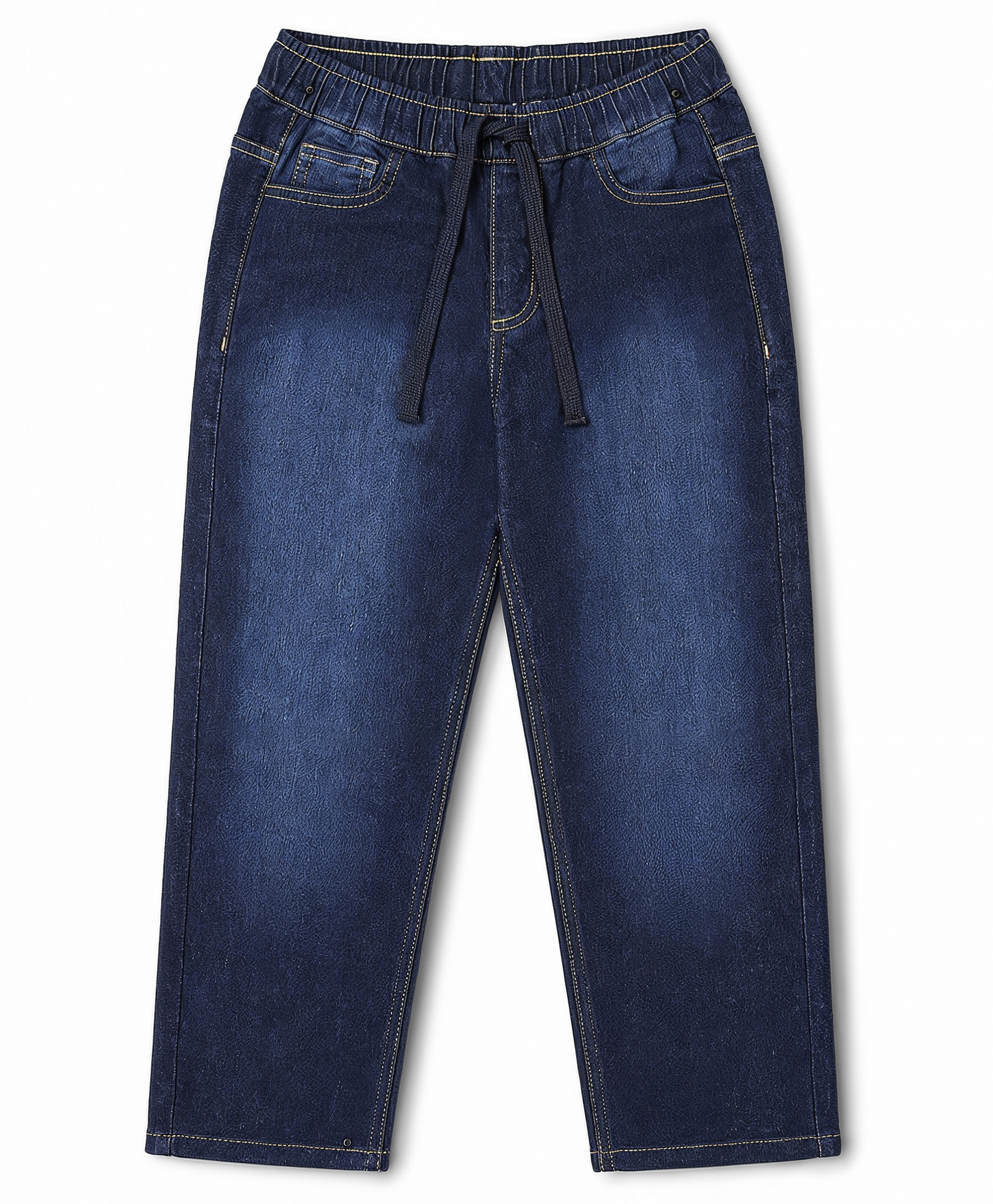 Pine Kids Denim Woven Full Length Washed Jeans - Blue-picture-42