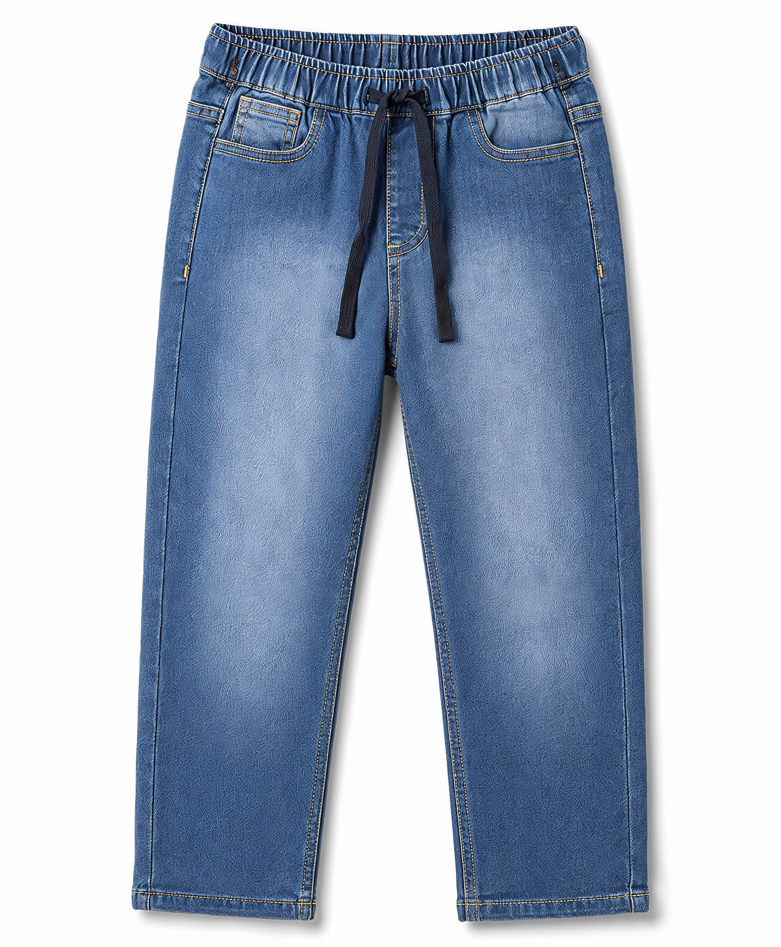 Pine Kids Denim Woven Full Length Washed Jeans - Royal Blue-picture-19