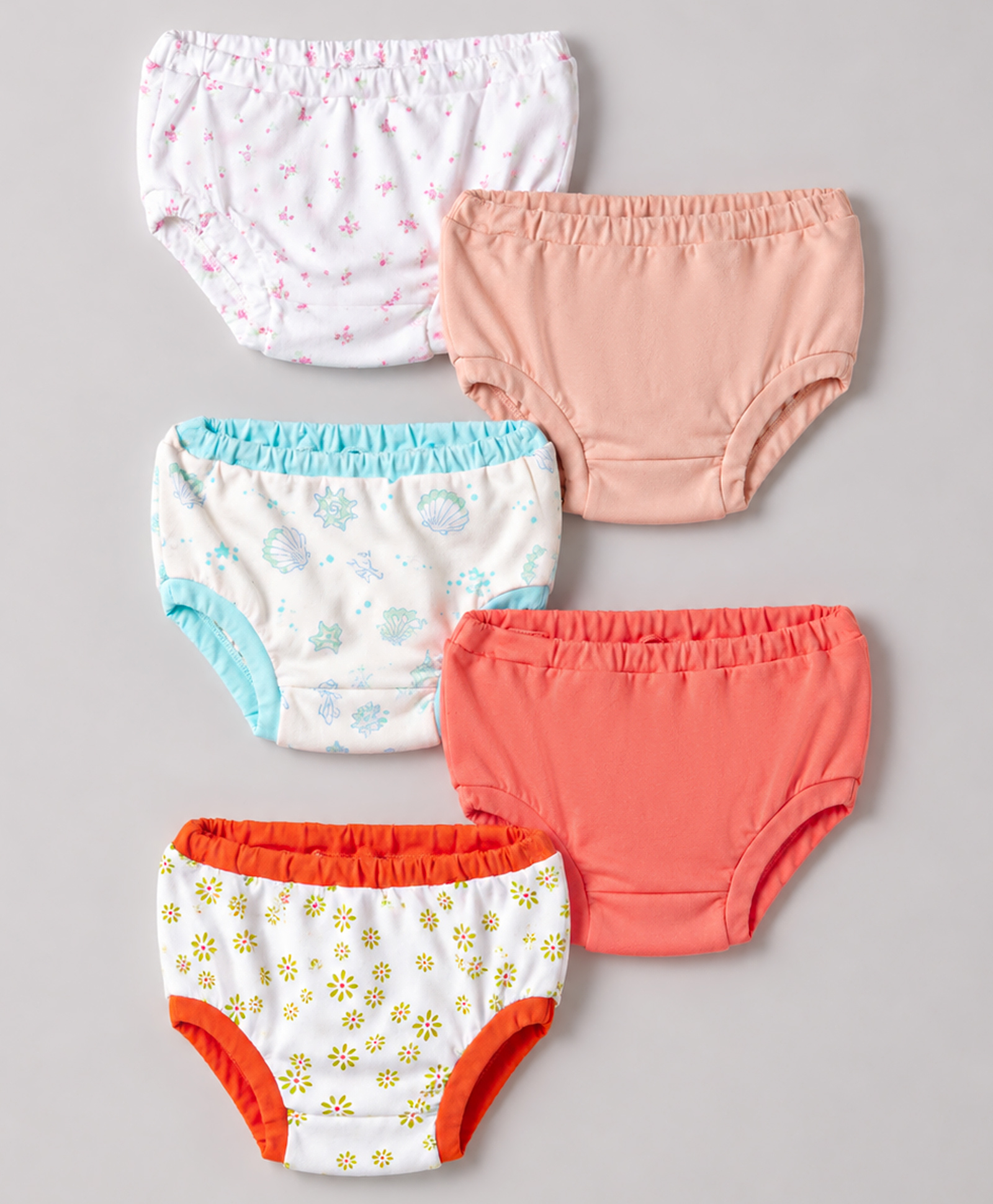 OHMS Single Jersey Knit Panties With Floral Print Pack of 5 - Multicolor-image-15