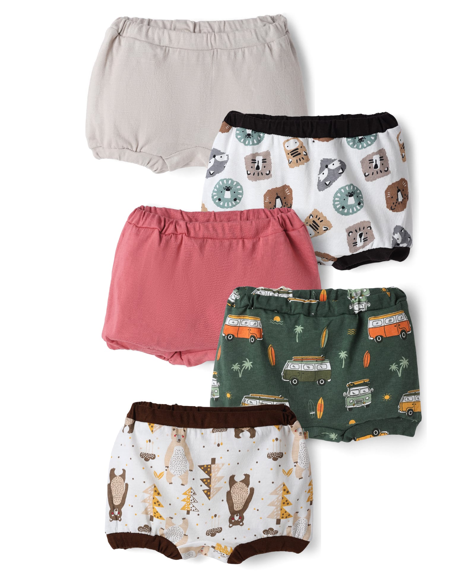 OHMS Single Jersey Knit Printed Bloomers Pack of 5 - Multicolor-image-9