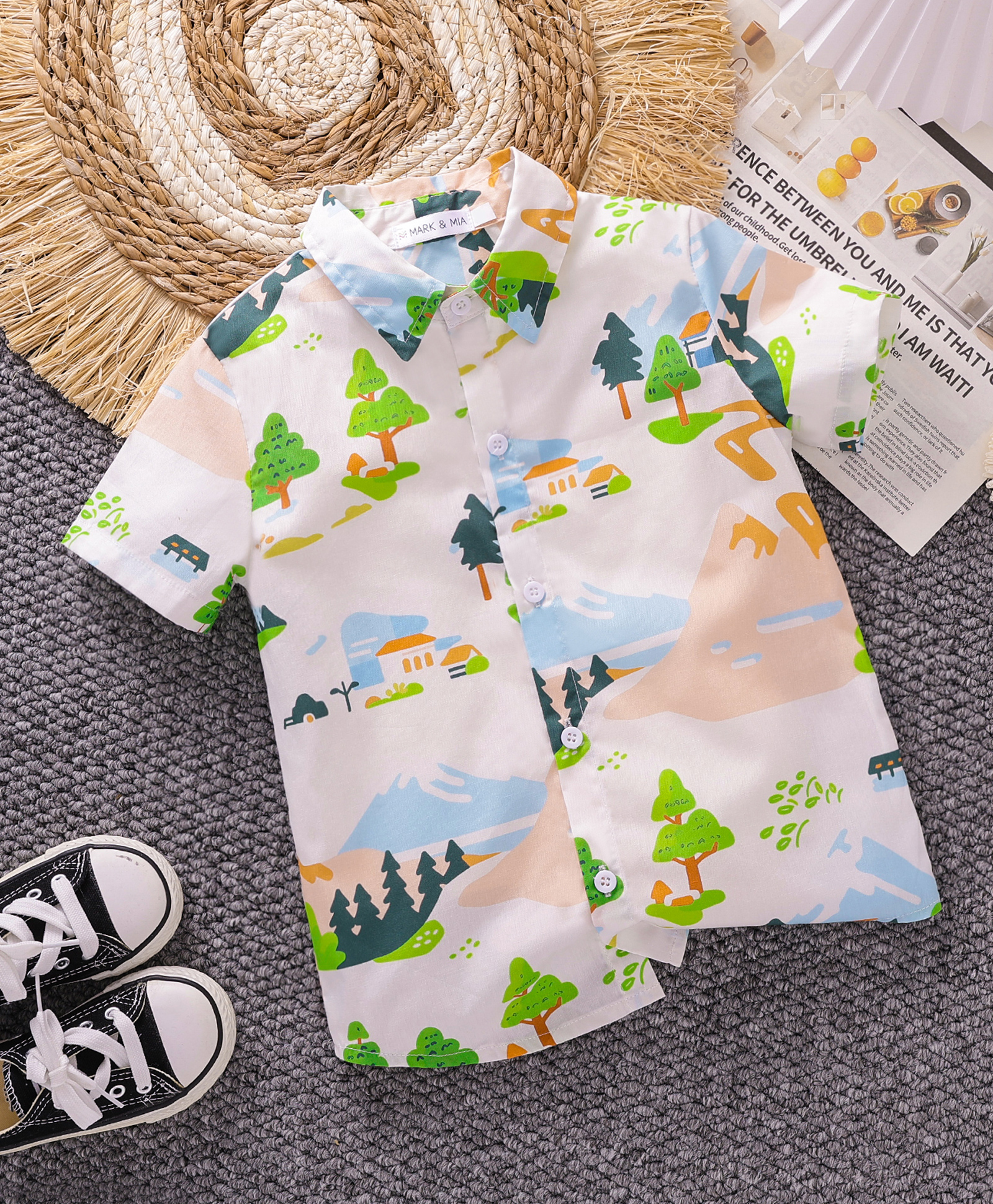Mark & Mia Cotton Half Sleeves Printed Shirt - Multicolor-picture-15