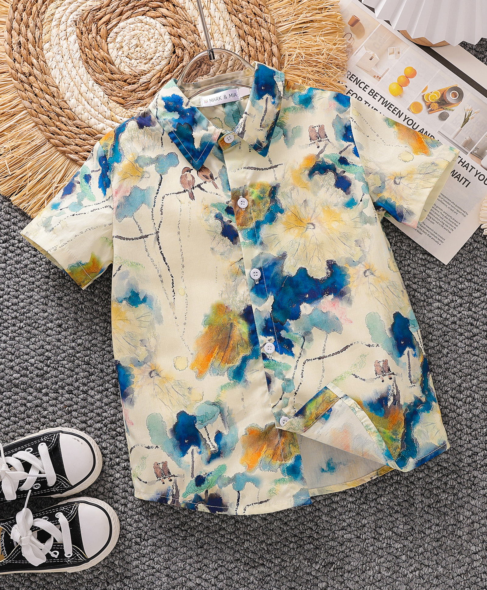 Mark & Mia Cotton Half Sleeves Printed Shirt - Multicolor-image-16