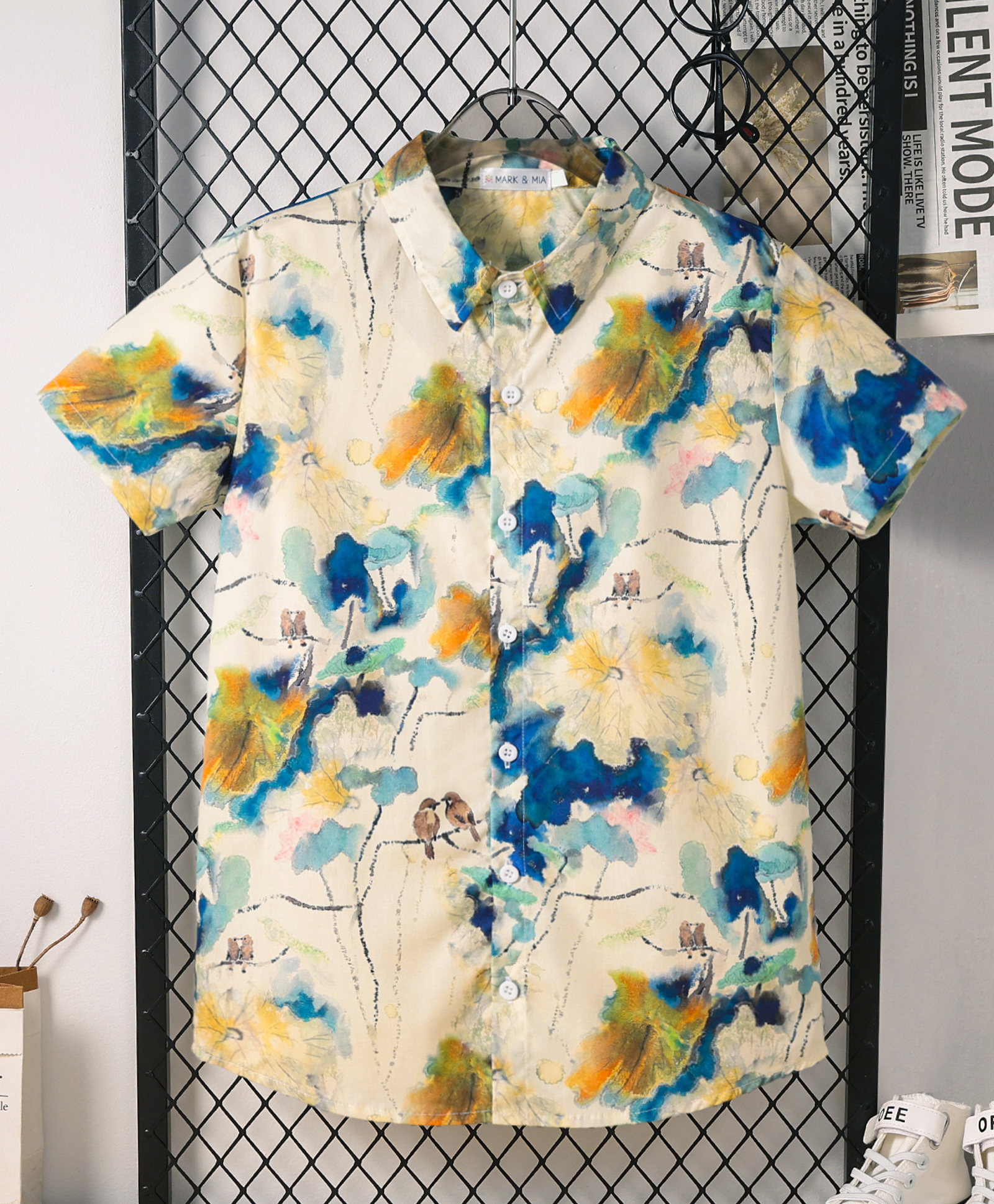 Mark & Mia Cotton Half Sleeves Floral Printed Shirt - Multicolor-picture-13