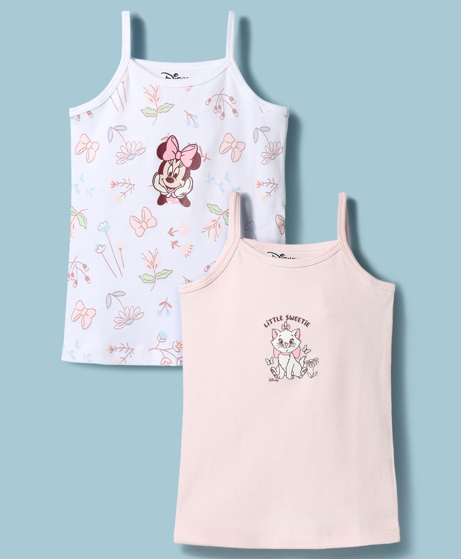 Babyhug Disney Single Jersey Knit Sleeveless Slips with Disney Character Graphics Pack of 2 - Multicolor-image-25