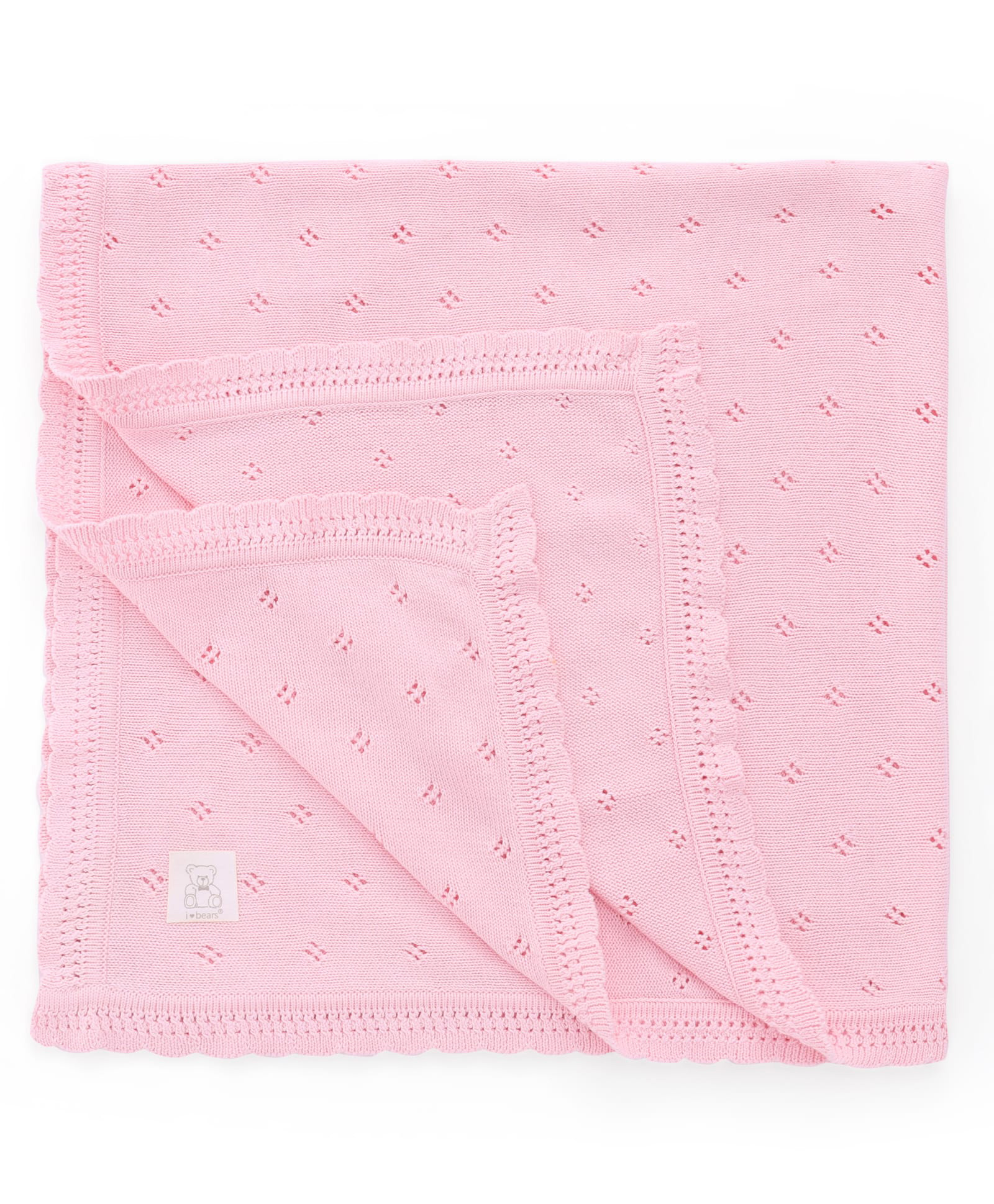 I Bears Knitted Solid Towel L 95 x B 95 cm - Pink-image-21