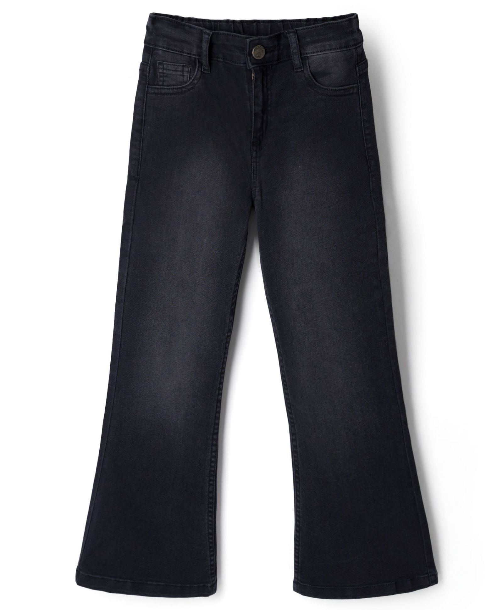 Pine Kids Denim Woven Full Length Washed Jeans - Black-picture-27
