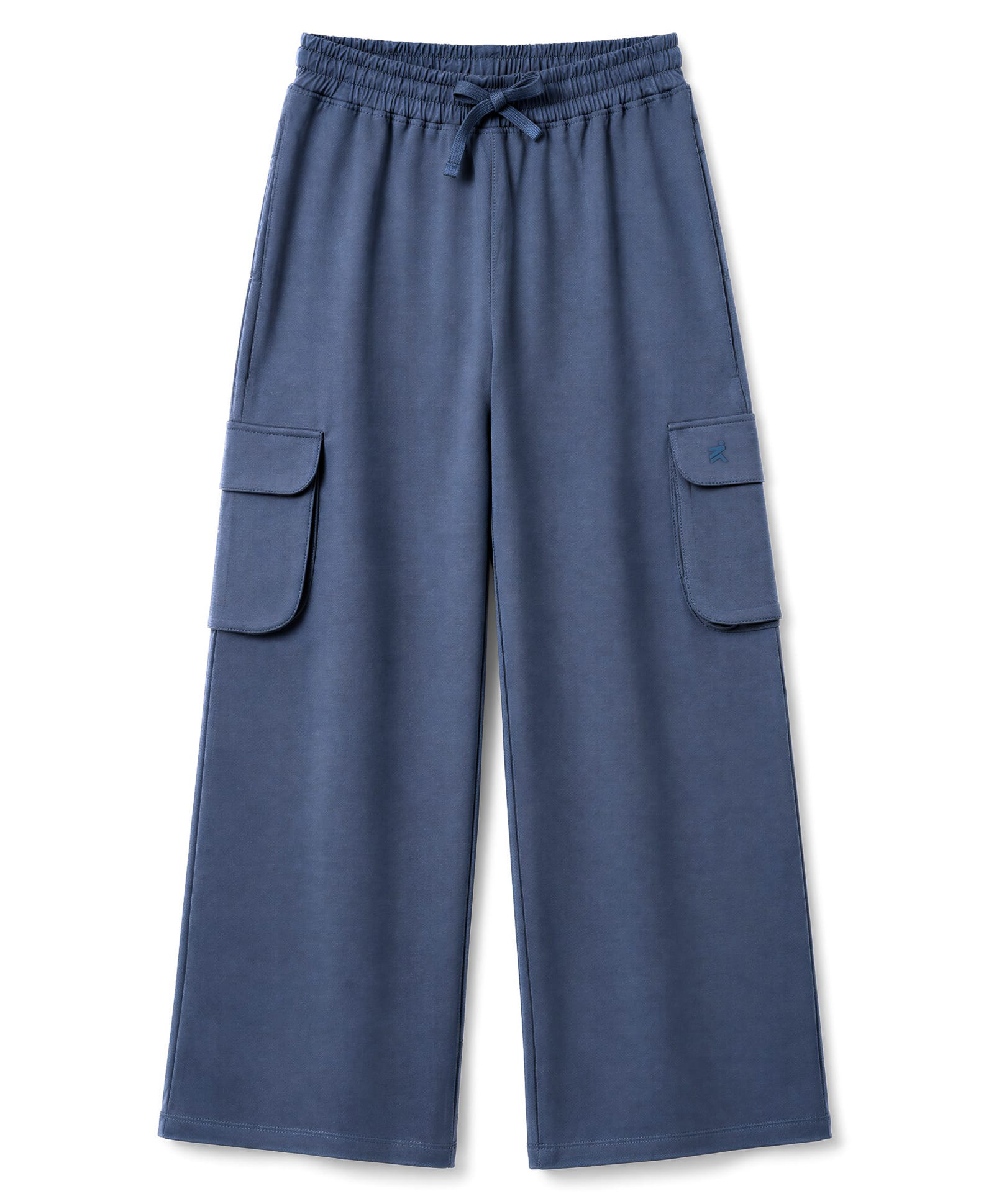 Doreme Knitted Full Length Solid Track Pants - Blue-image-45