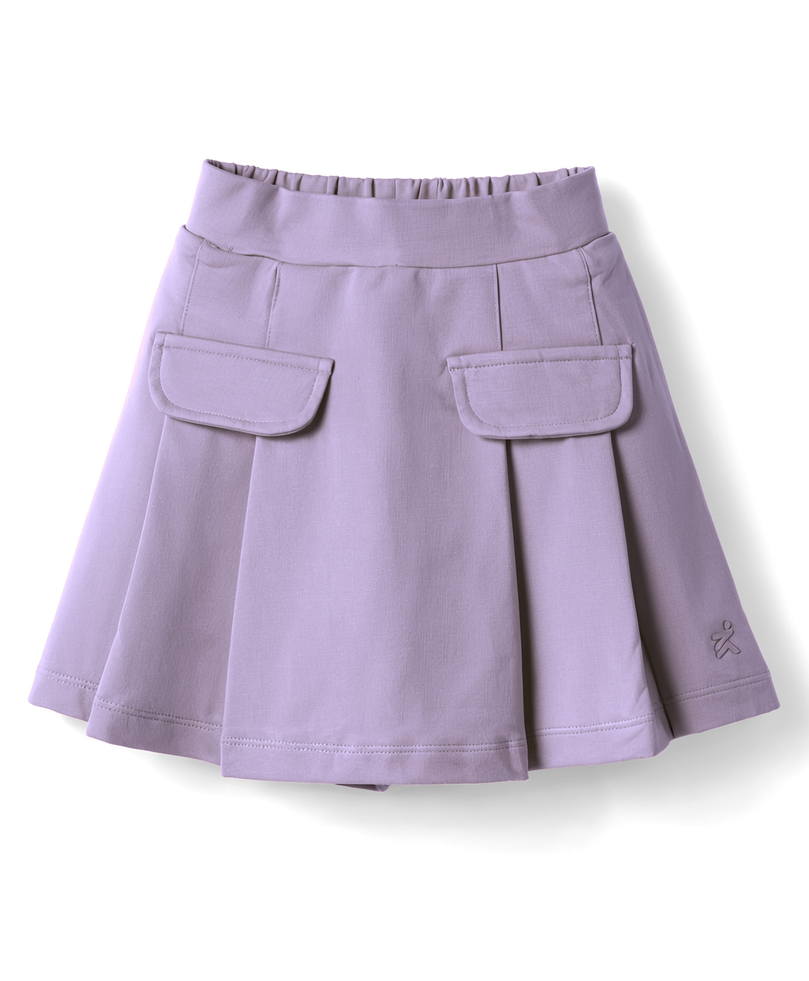 Doreme Sinker Knit Above Knee Length Solid Skorts - Lilac-image-27