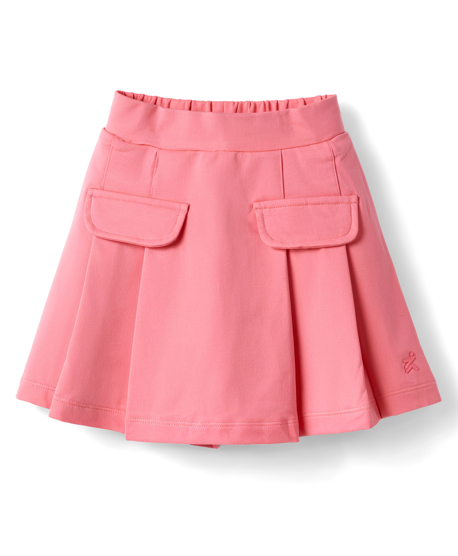 Doreme Sinker Knit Above Knee Length Solid Skorts - Pink-image-32