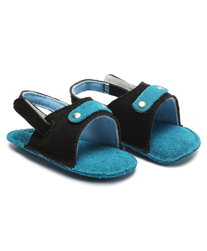 Beanz Colour Blocked Velcro Closure Sandals - Turquoise Blue-picture-24