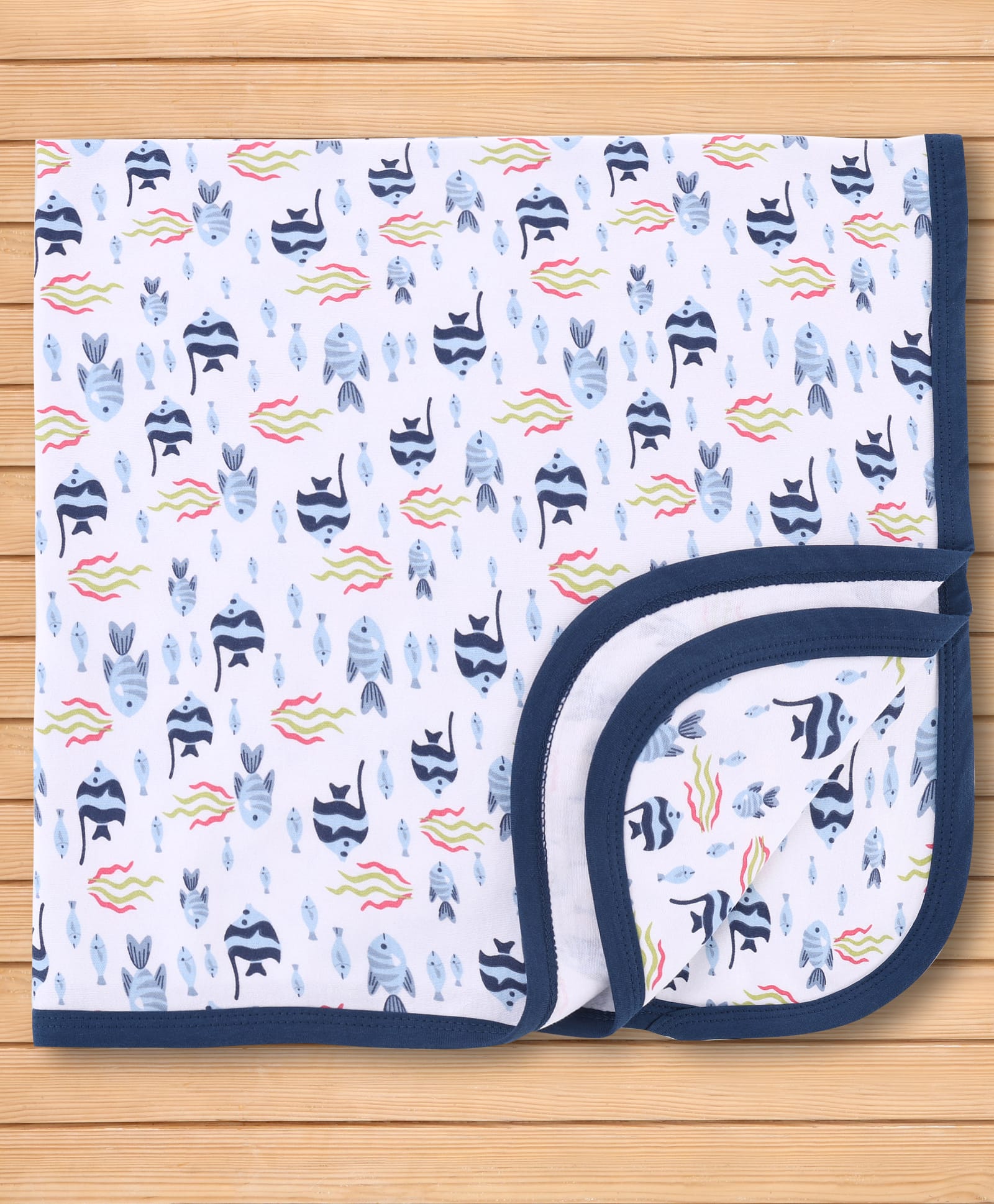 OHMS Interlock Knit Sea Life Printed Towel L 75 x B 70.5 cm - Multicolor-image-15