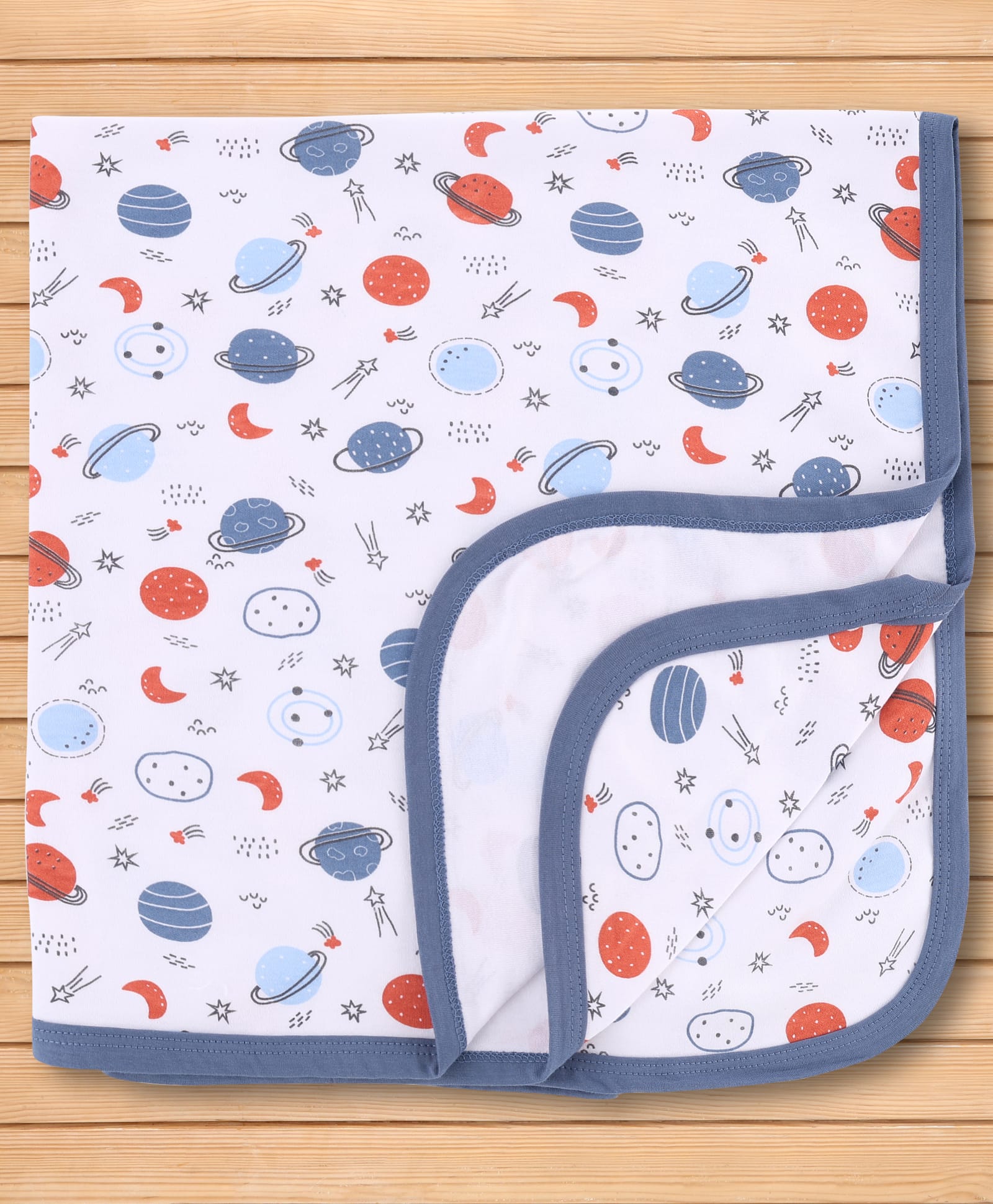 OHMS Interlock Knit Space Theme Printed Towel L 75 x B 70.5 cm - Multicolor-image-24