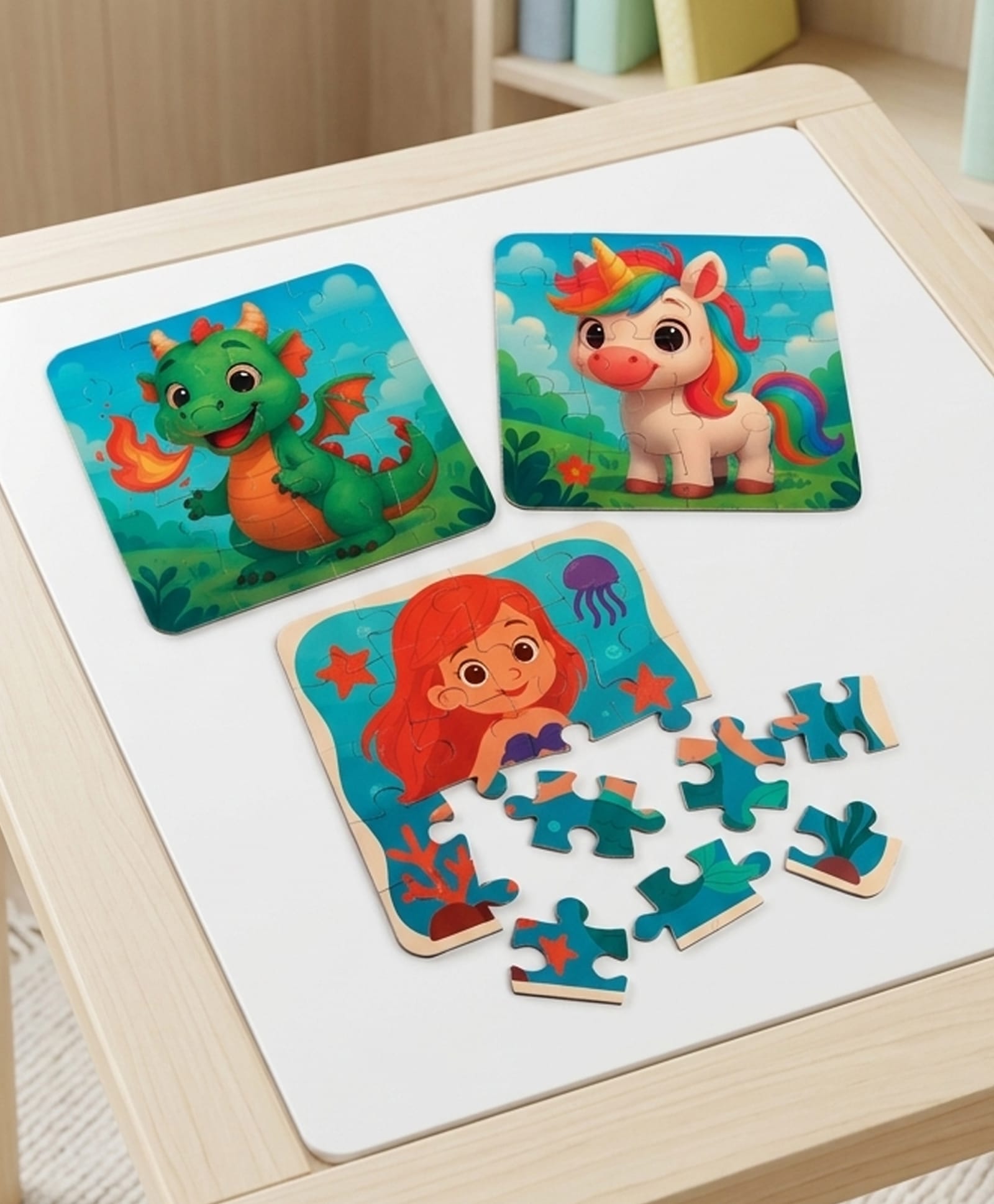 Kids 3-in-1 Magnetic Puzzle Book - Foldable Jigsaw Activity Game with Magnetic Pieces| Educational & Travel Friendly| BIS Certified|-image-42