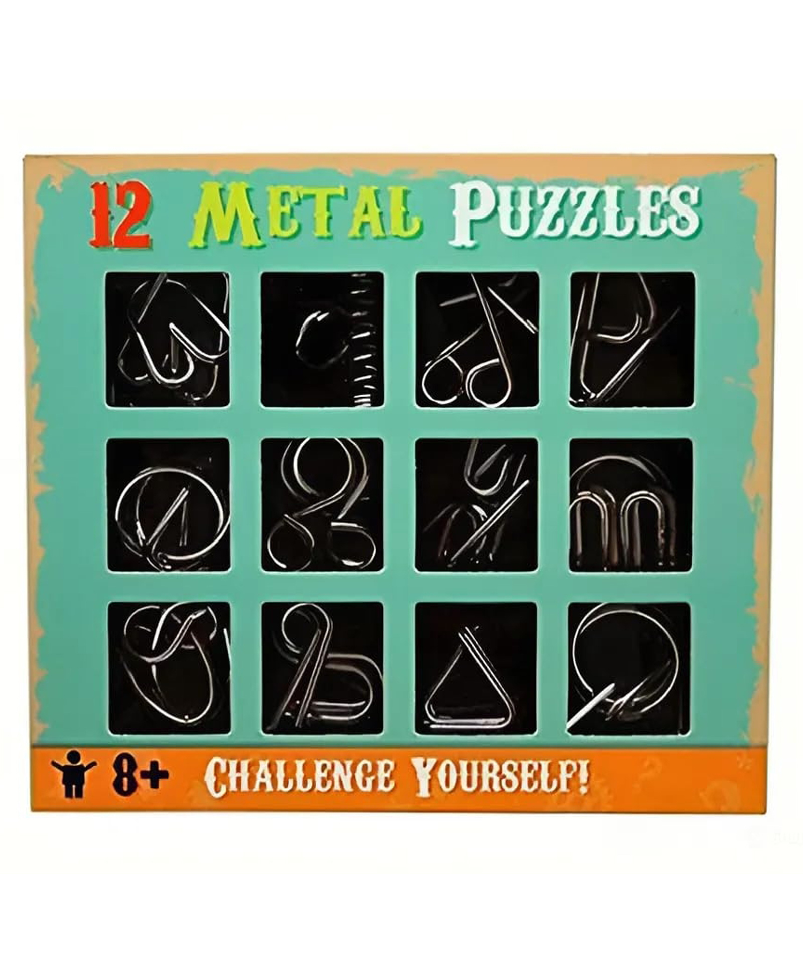 New Pinch Brain Teaser Metal Wire Puzzles IQ Mind Game for Kids & Adults 3D Interlocking Puzzle for All Ages Stainless Steel Unlock Interlock Challenge Toy - Set of 12-image-15